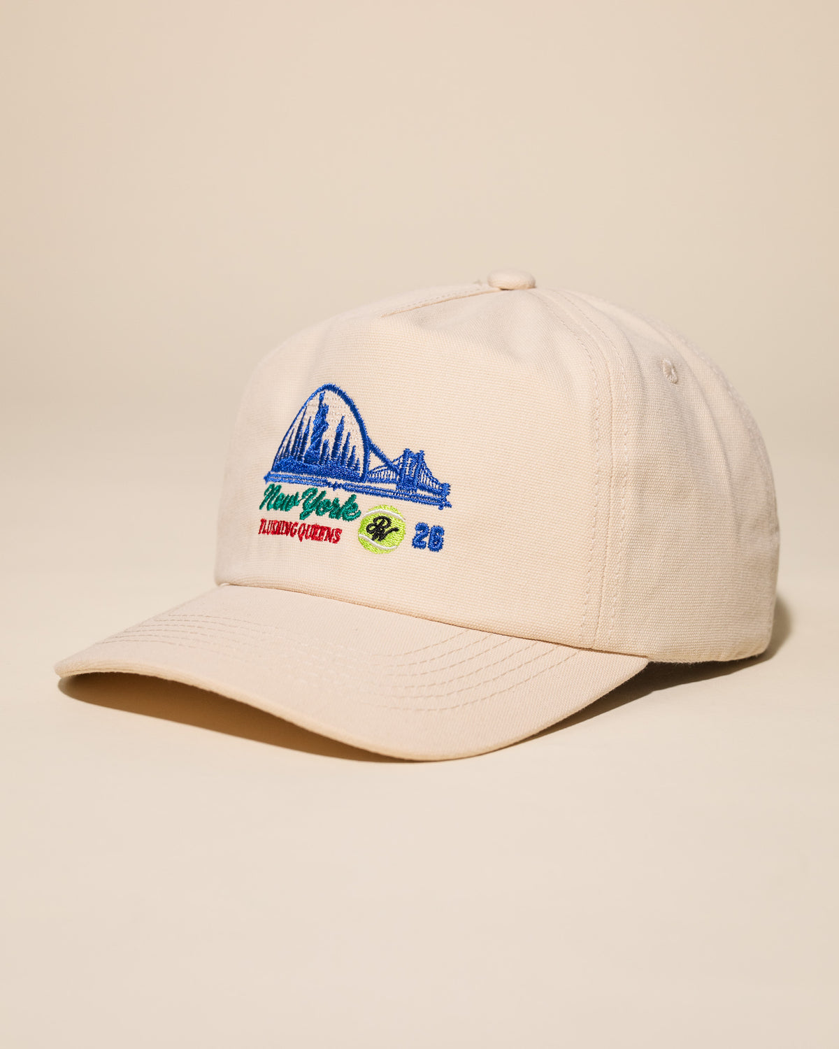 Queens Tennis Vintage Hat (Cream)