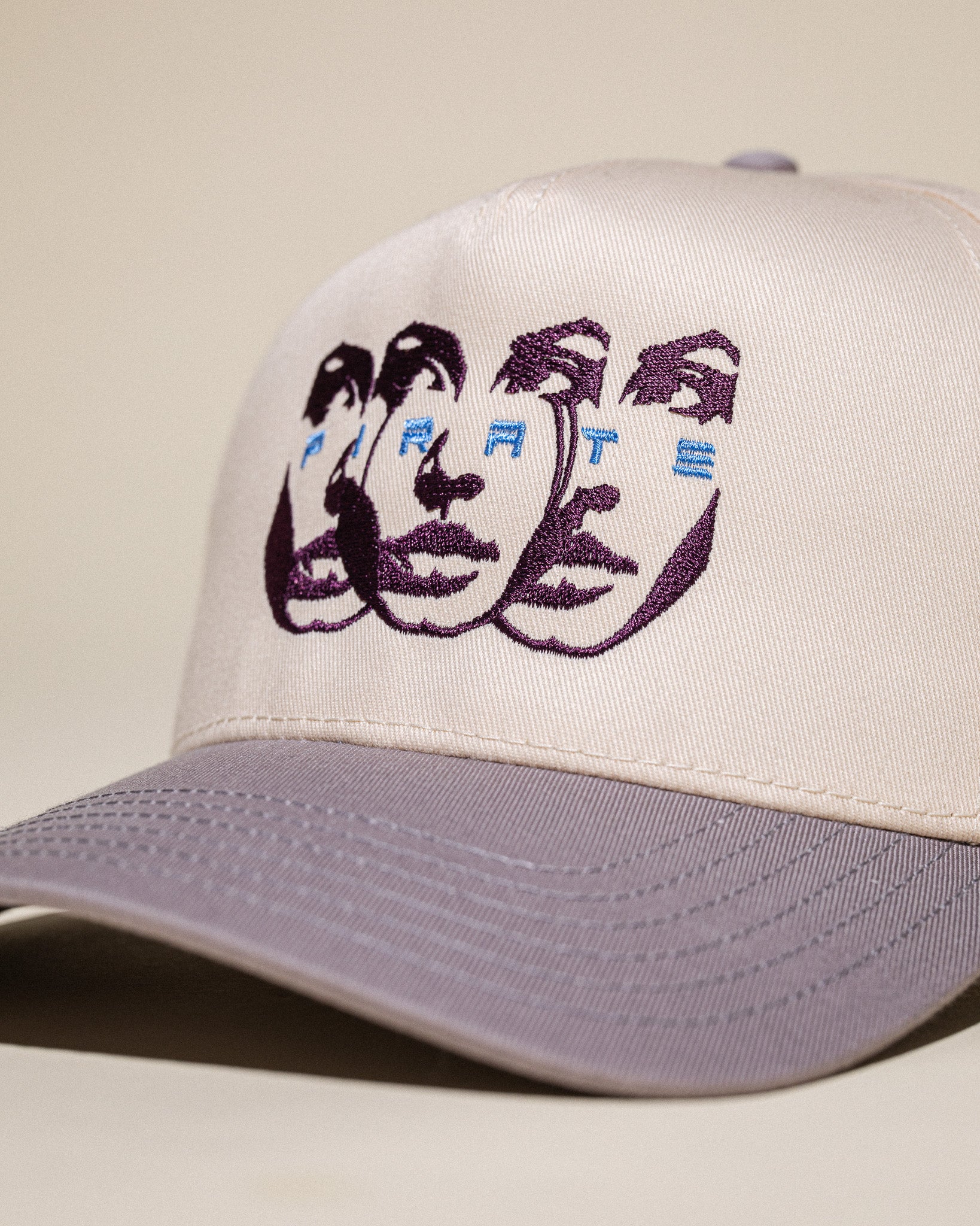Pirate Faces Hat (Cream/Grey)