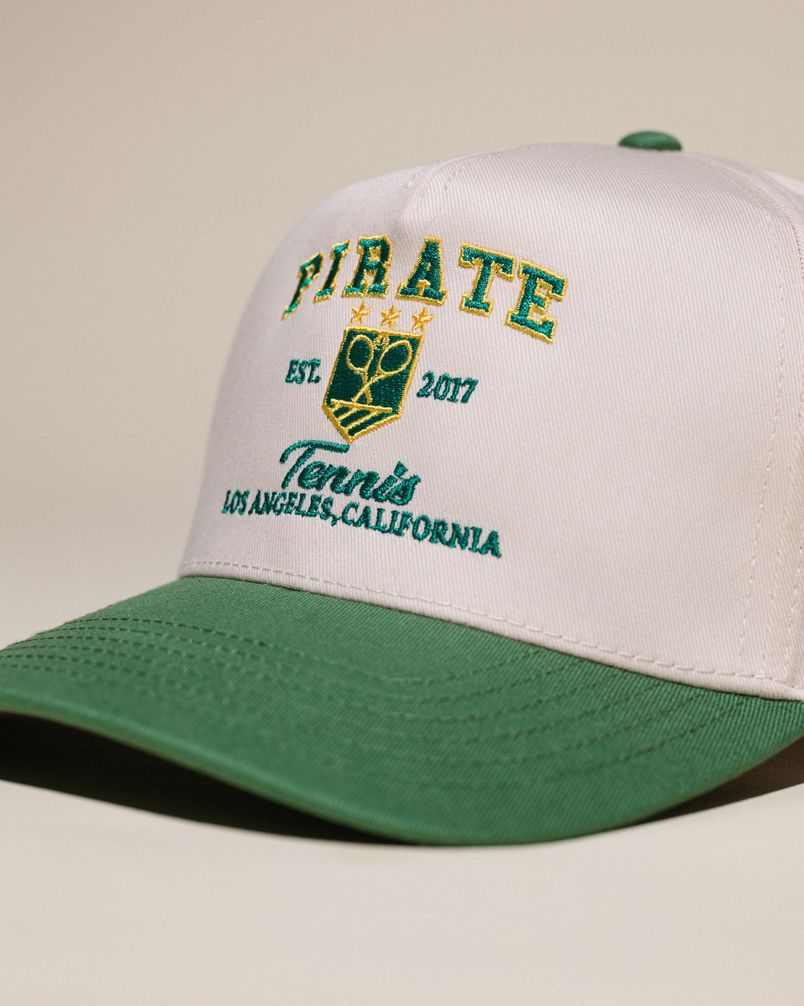 Pirate Tennis Hat (Cream/Sage)