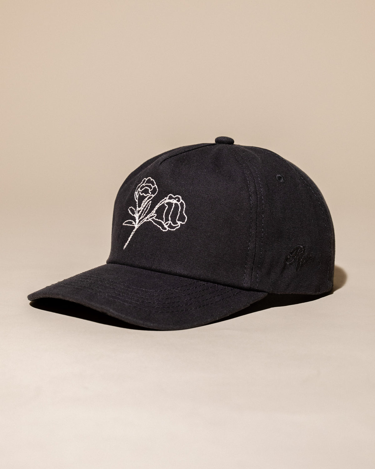 Pirate x Dylan Cervantes “Two Flowers, 2026” Vintage Stem Stitch Hat (Black)