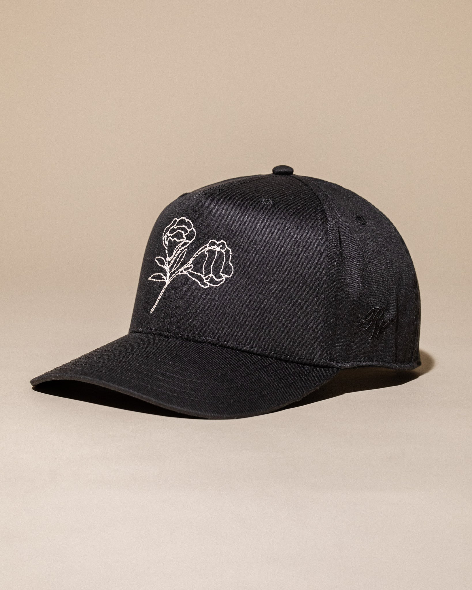 Pirate x Dylan Cervantes “Two Flowers, 2026” Stem Stitch Hat (Black)