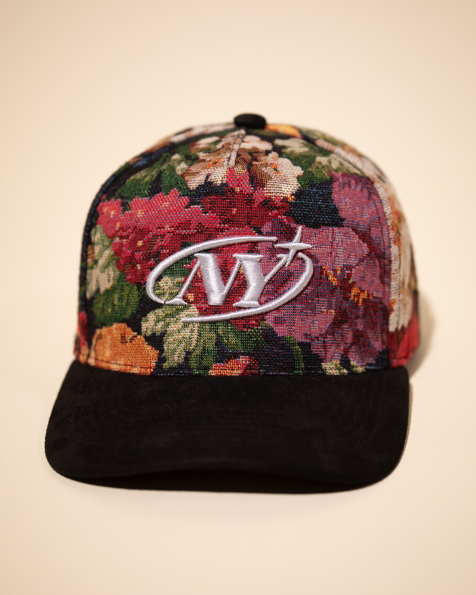 Pirate 'NY' Floral Jacquard Hat (Multi-Color, Black)