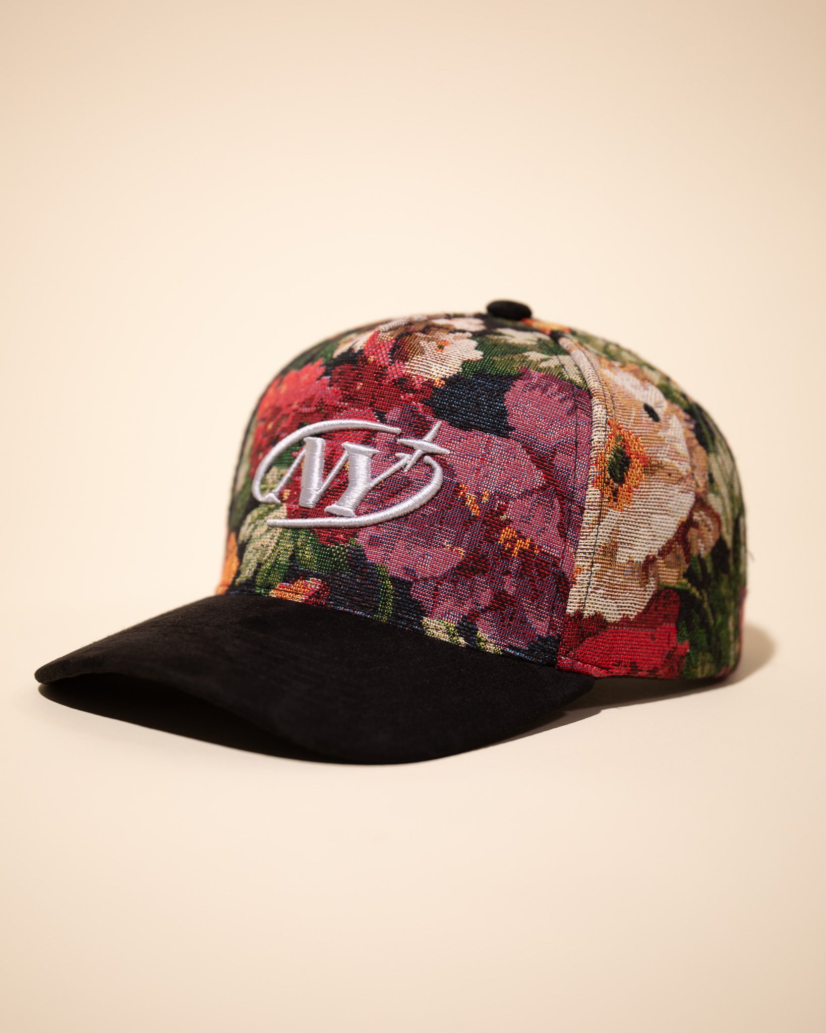 Pirate 'NY' Floral Jacquard Hat (Multi-Color, Black)