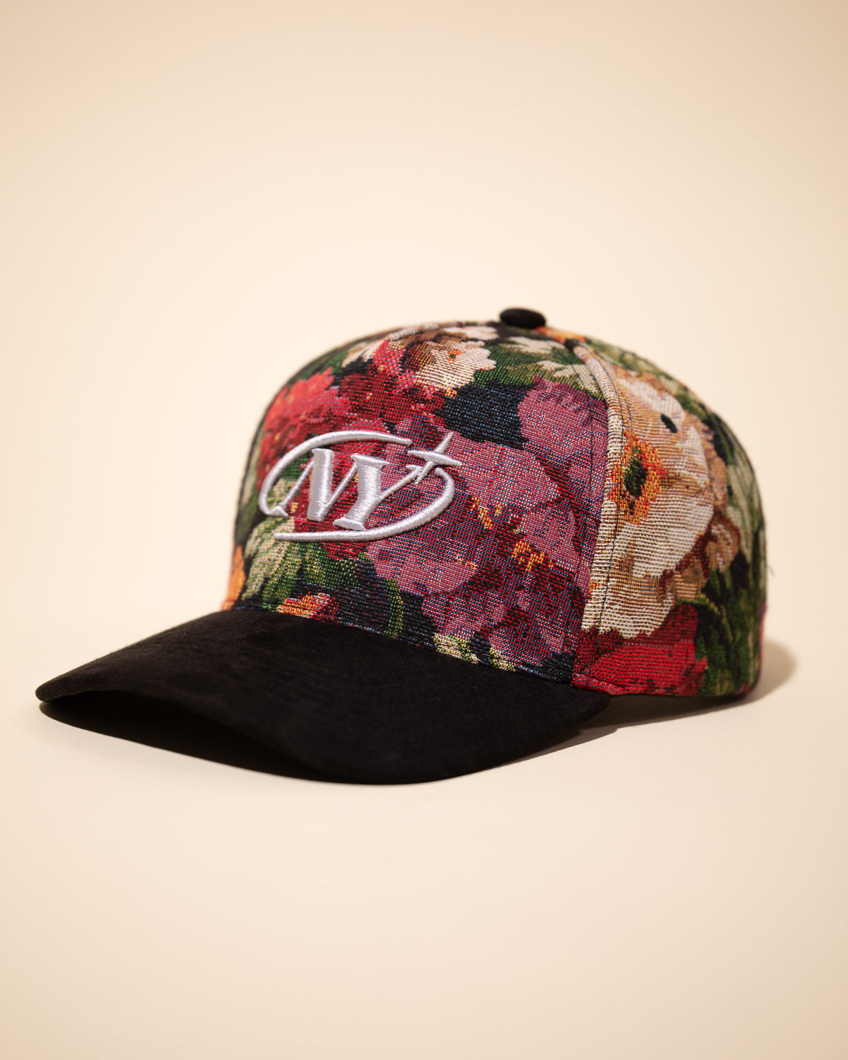 Pirate 'NY' Floral Jacquard Hat (Multi-Color, Black)
