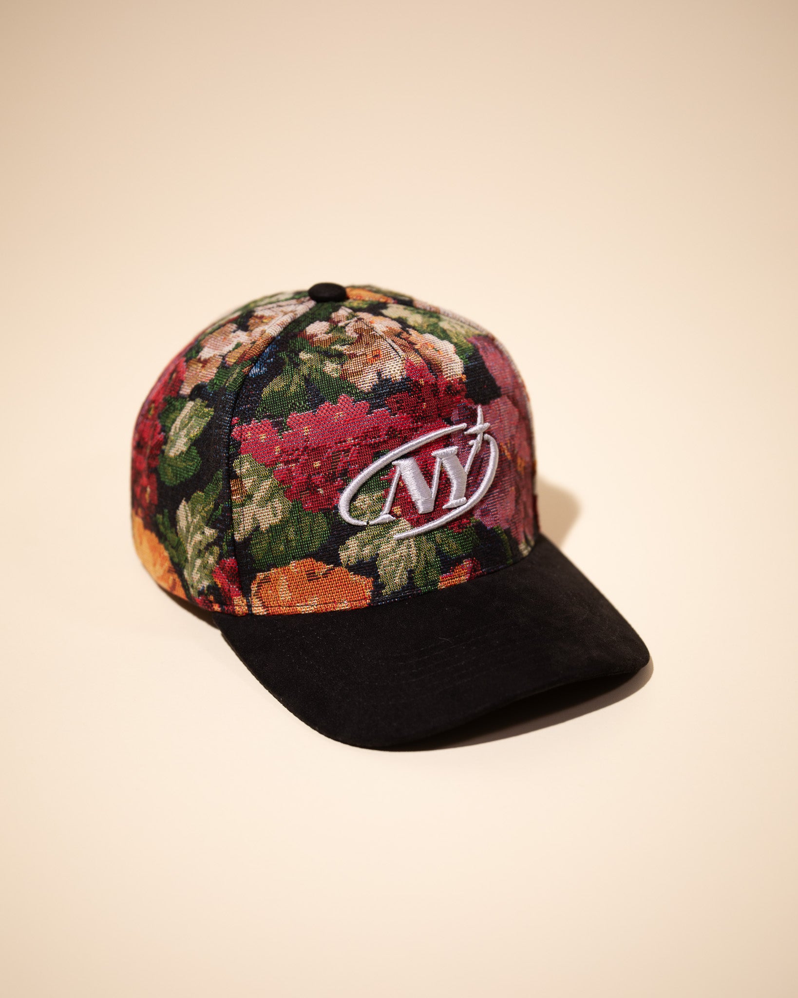 Pirate 'NY' Floral Jacquard Hat (Multi-Color, Black)