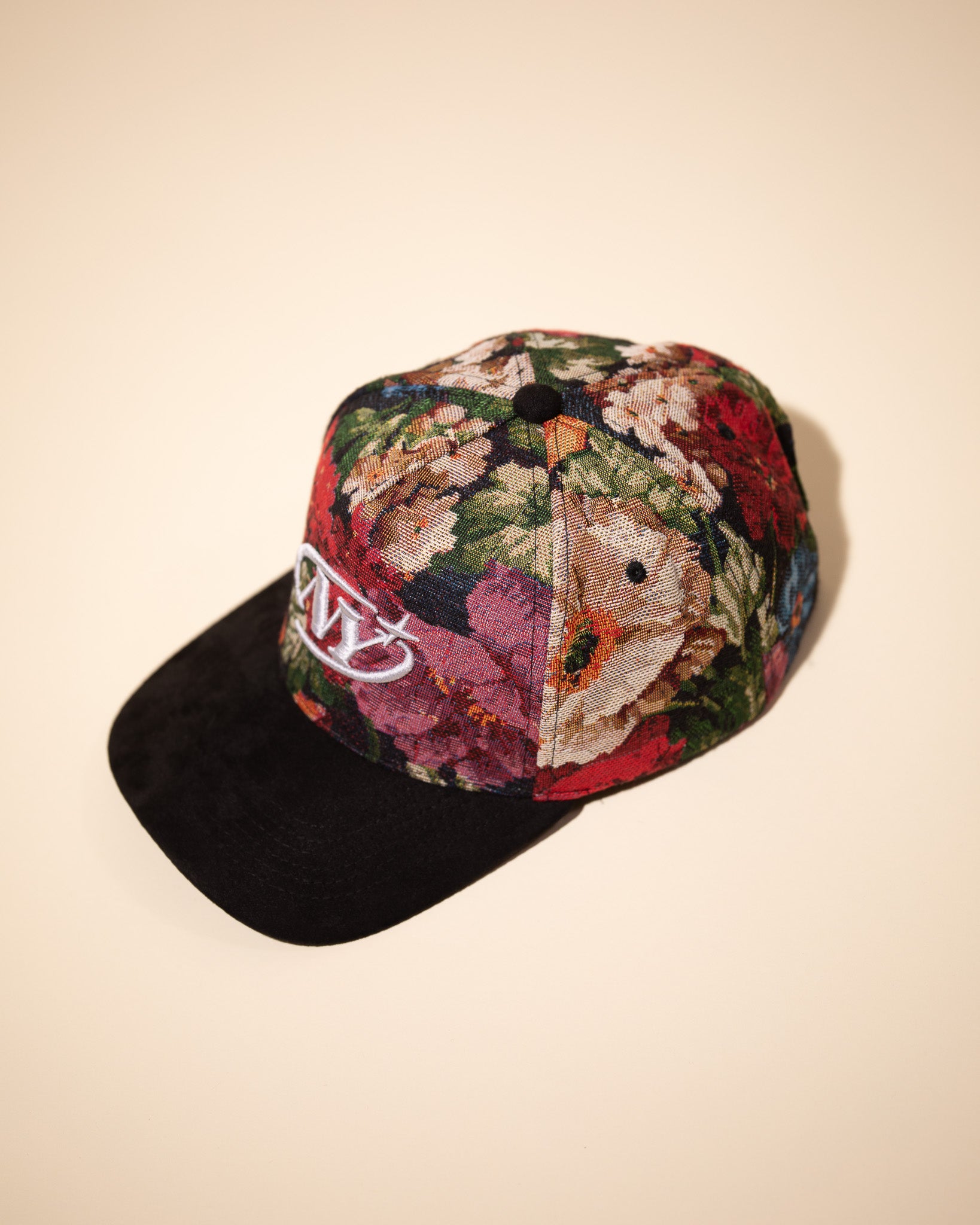 Pirate 'NY' Floral Jacquard Hat (Multi-Color, Black)