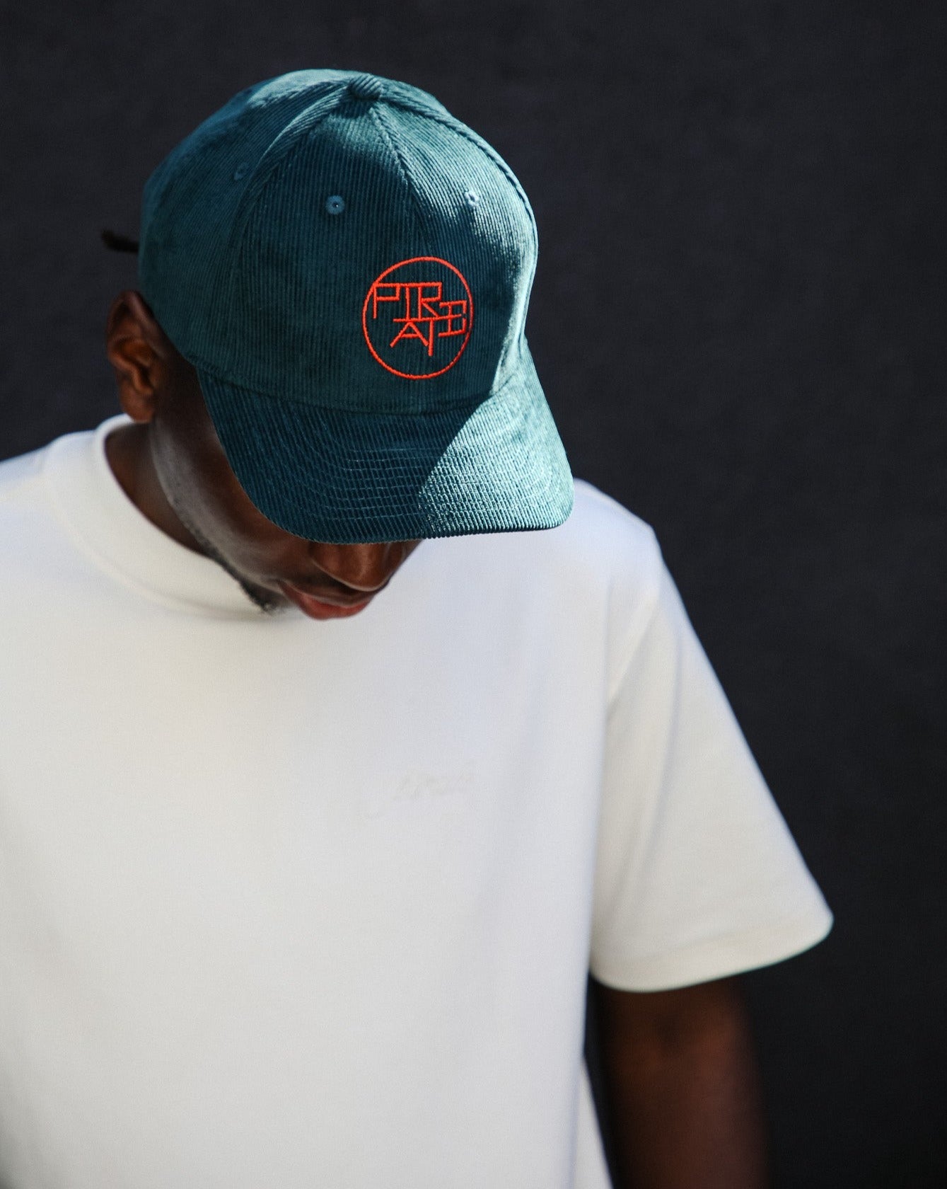 Pirate Circle Logo Corduroy Hat (Dark Green)