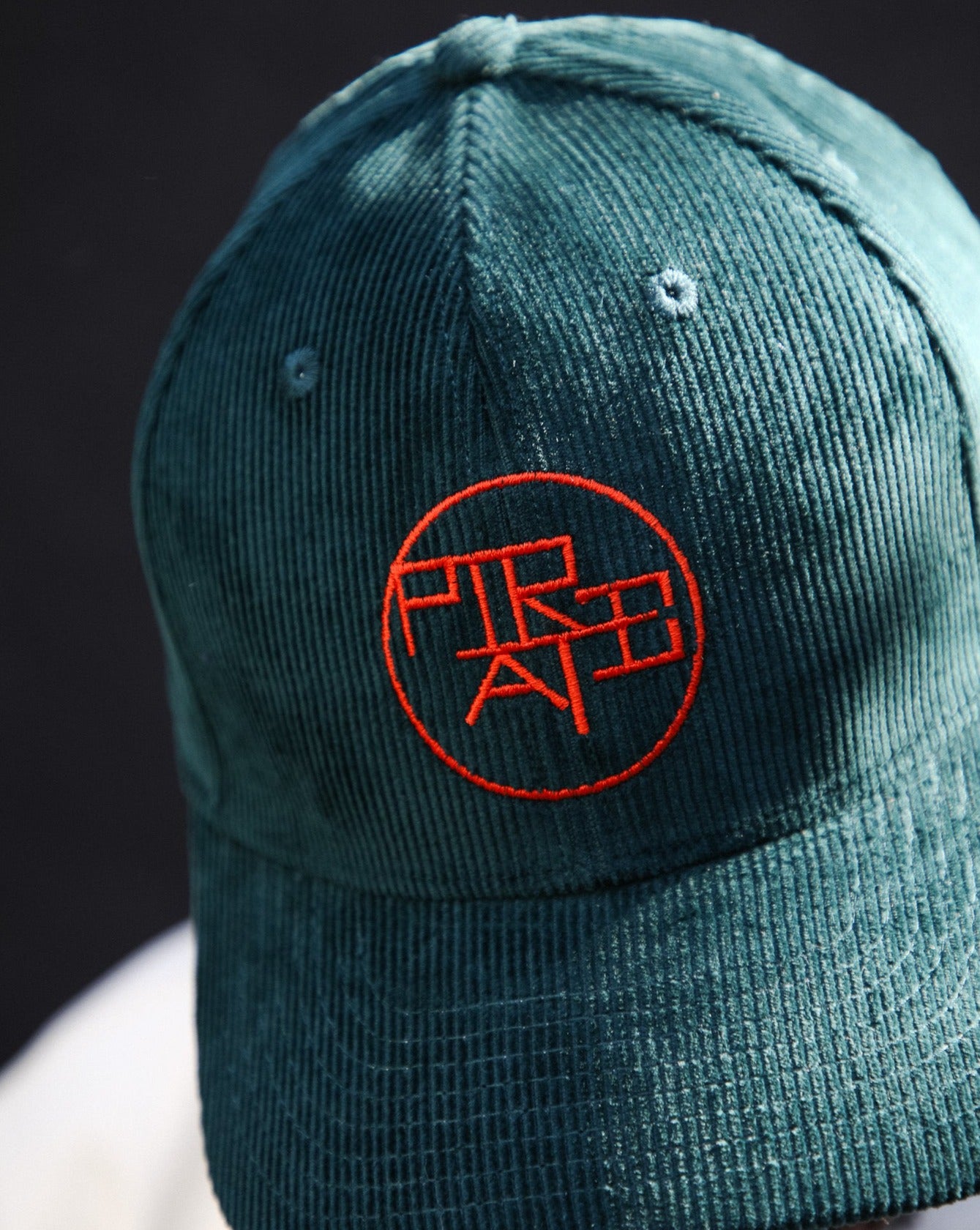 Pirate Circle Logo Corduroy Hat (Dark Green)