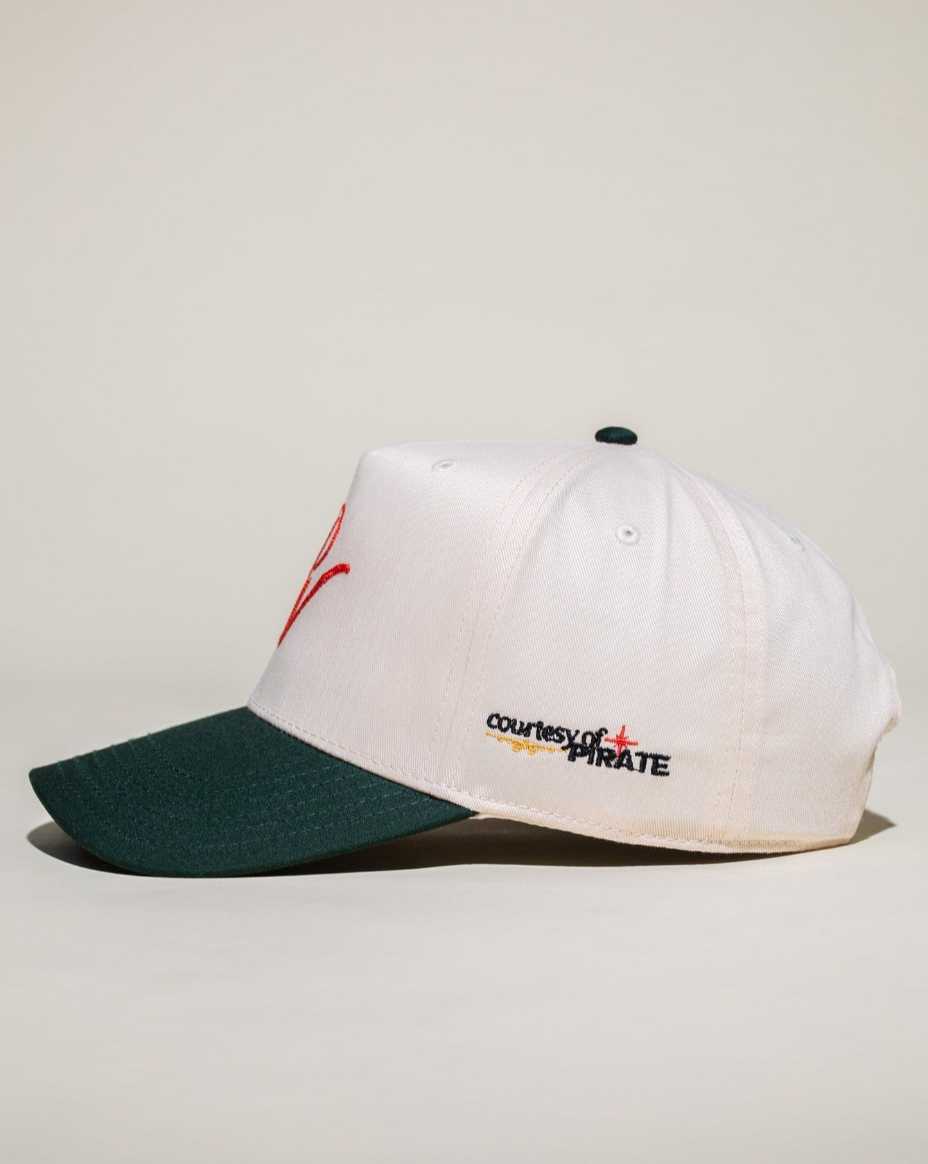 Pirate PW Chain Stitch Hat (Cream/Green)