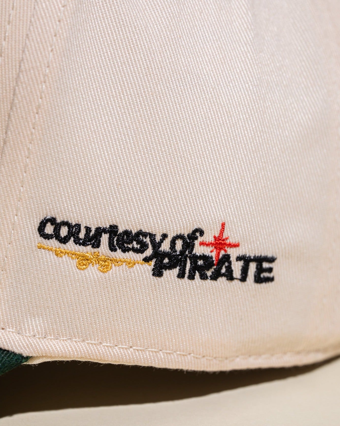 Pirate PW Chain Stitch Hat (Cream/Green)