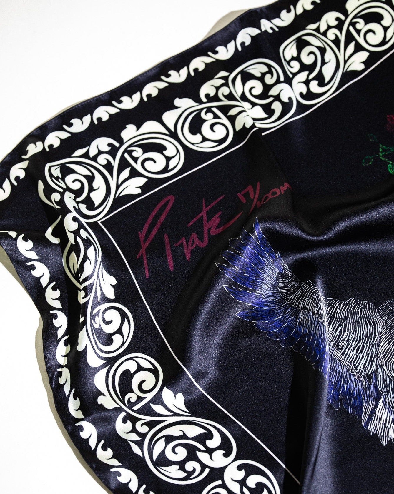 Pirate Black Swan Silk Bandana