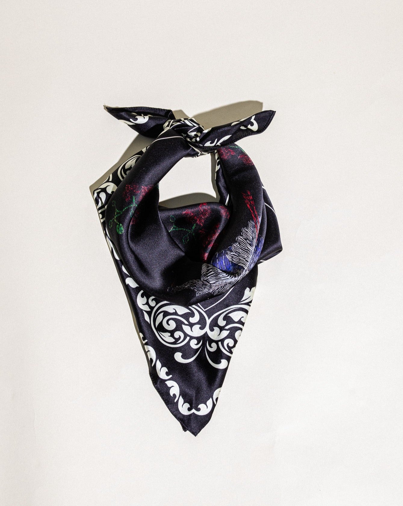 Pirate Black Swan Silk Bandana