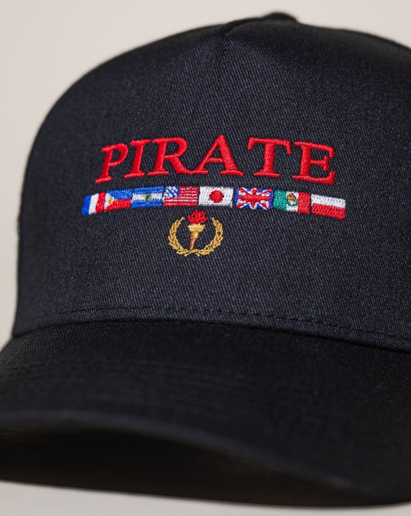 Pirate Worldwide Flags Hat (Black)