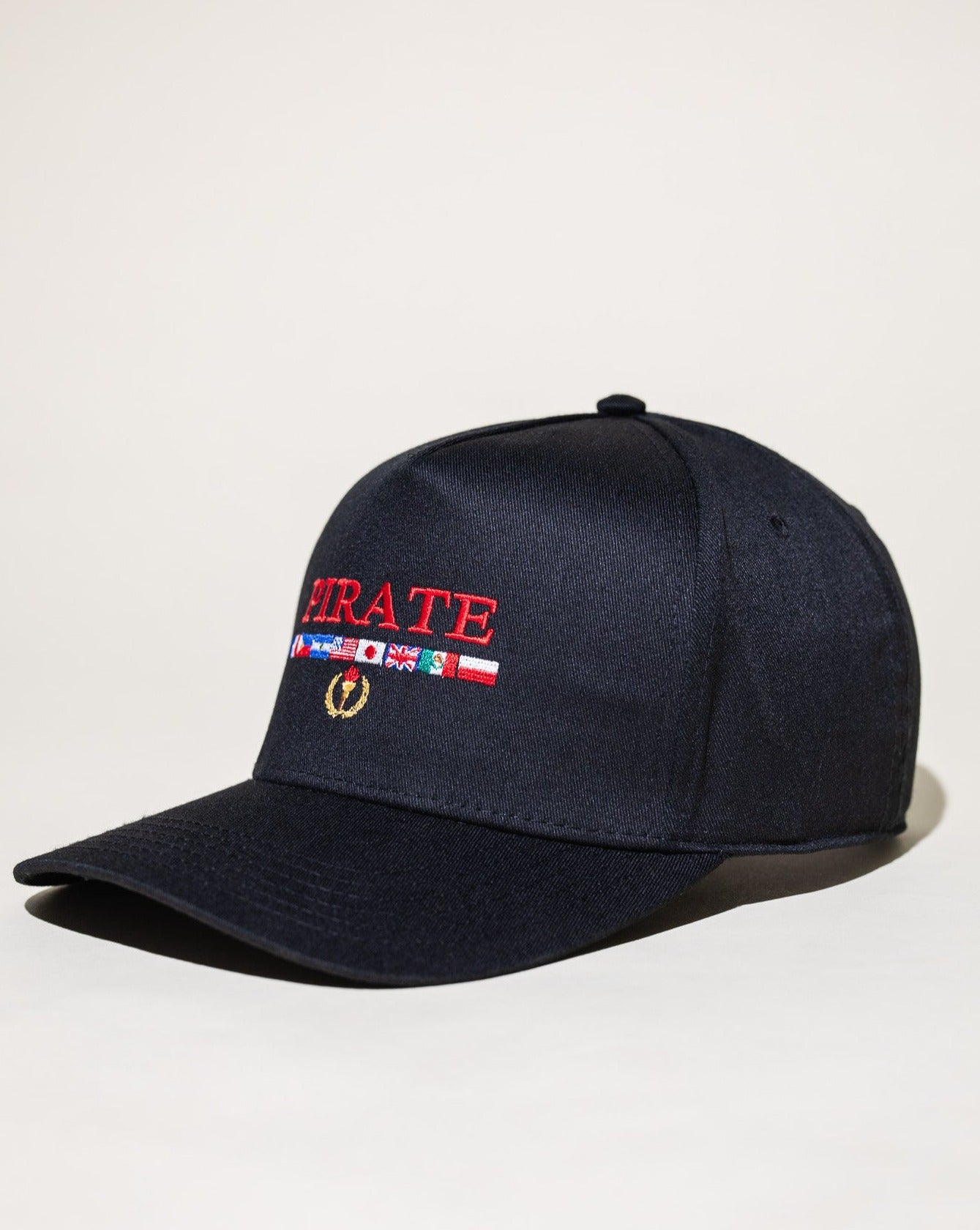 Pirate Worldwide Flags Hat (Black)