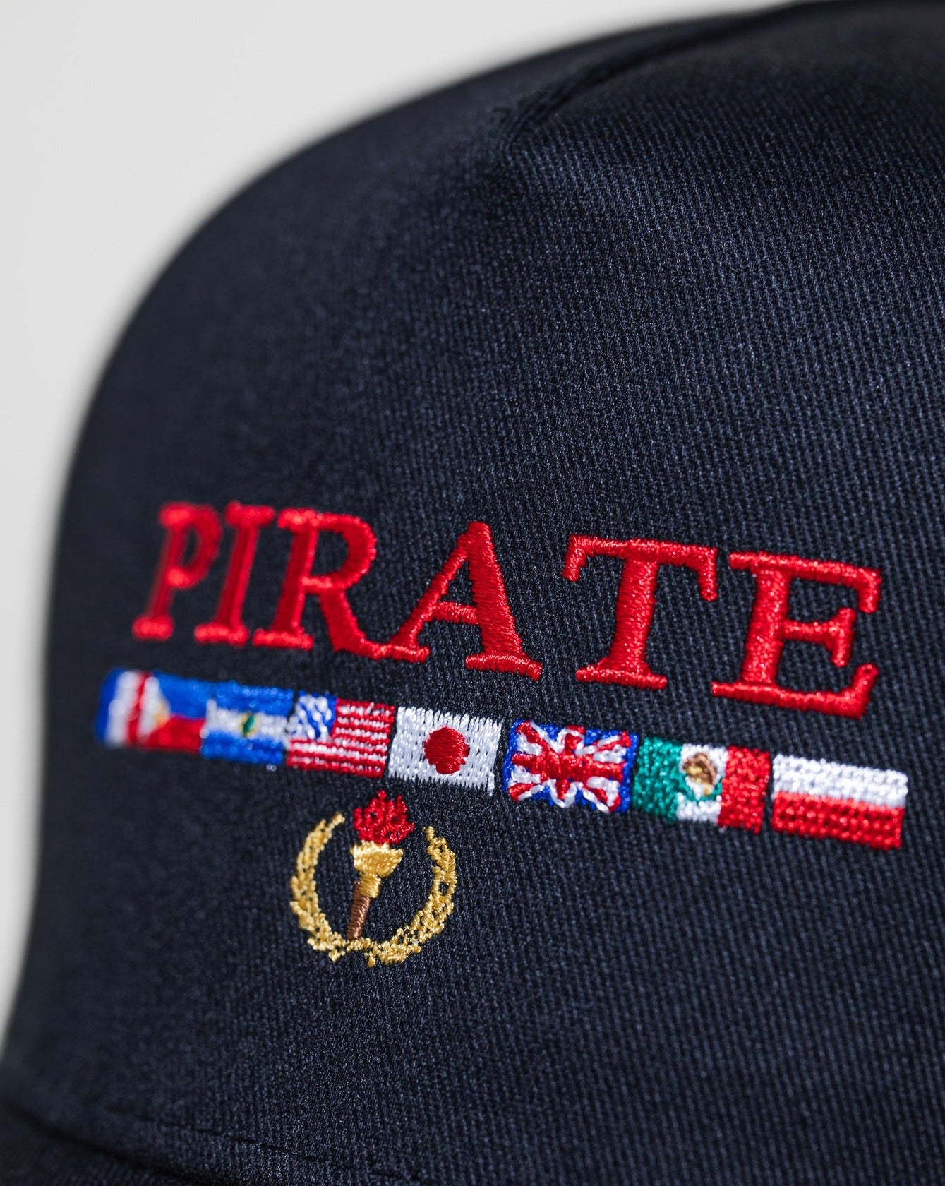 Pirate Worldwide Flags Hat (Black)