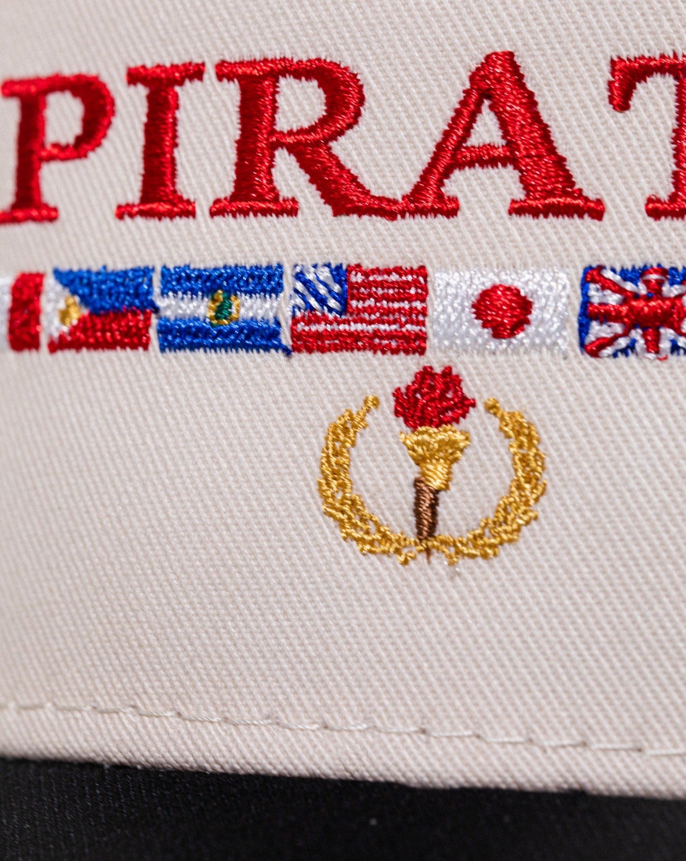 Pirate Worldwide Flags Hat (Cream/Black)