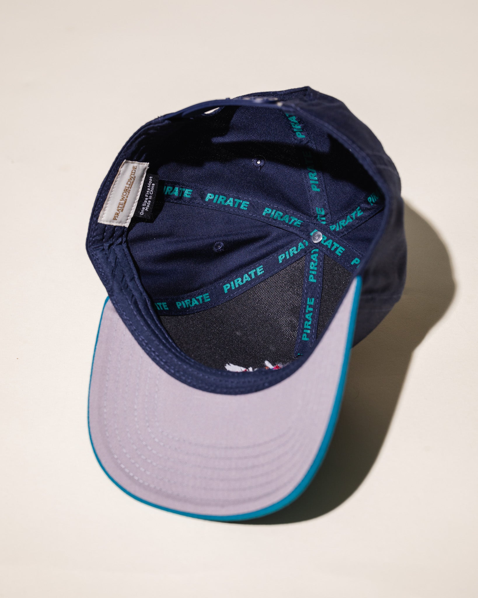 Pirate Babushka in the Summer Hat (Navy/Teal)