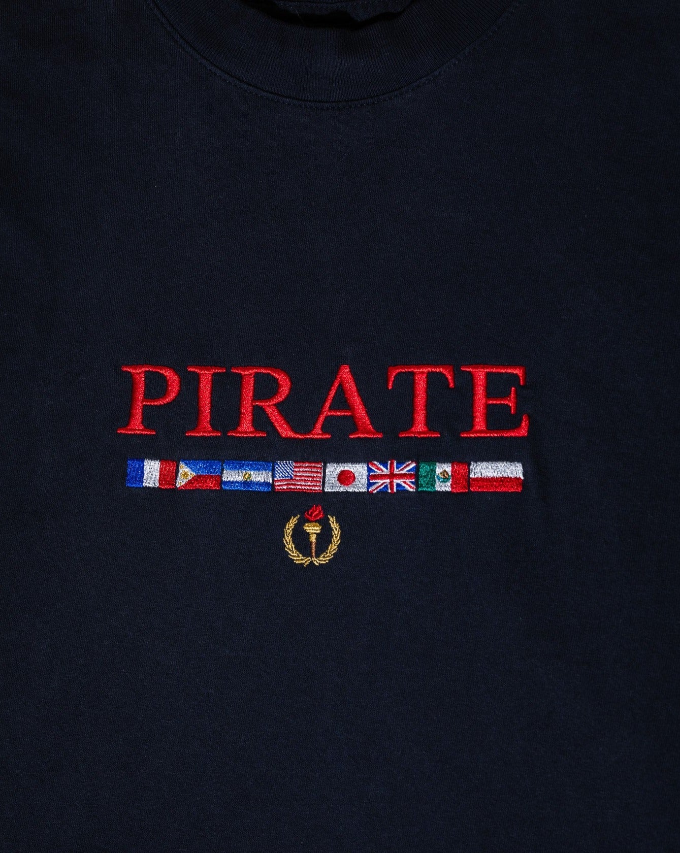 Pirate Worldwide Flags Tee (Off Black)