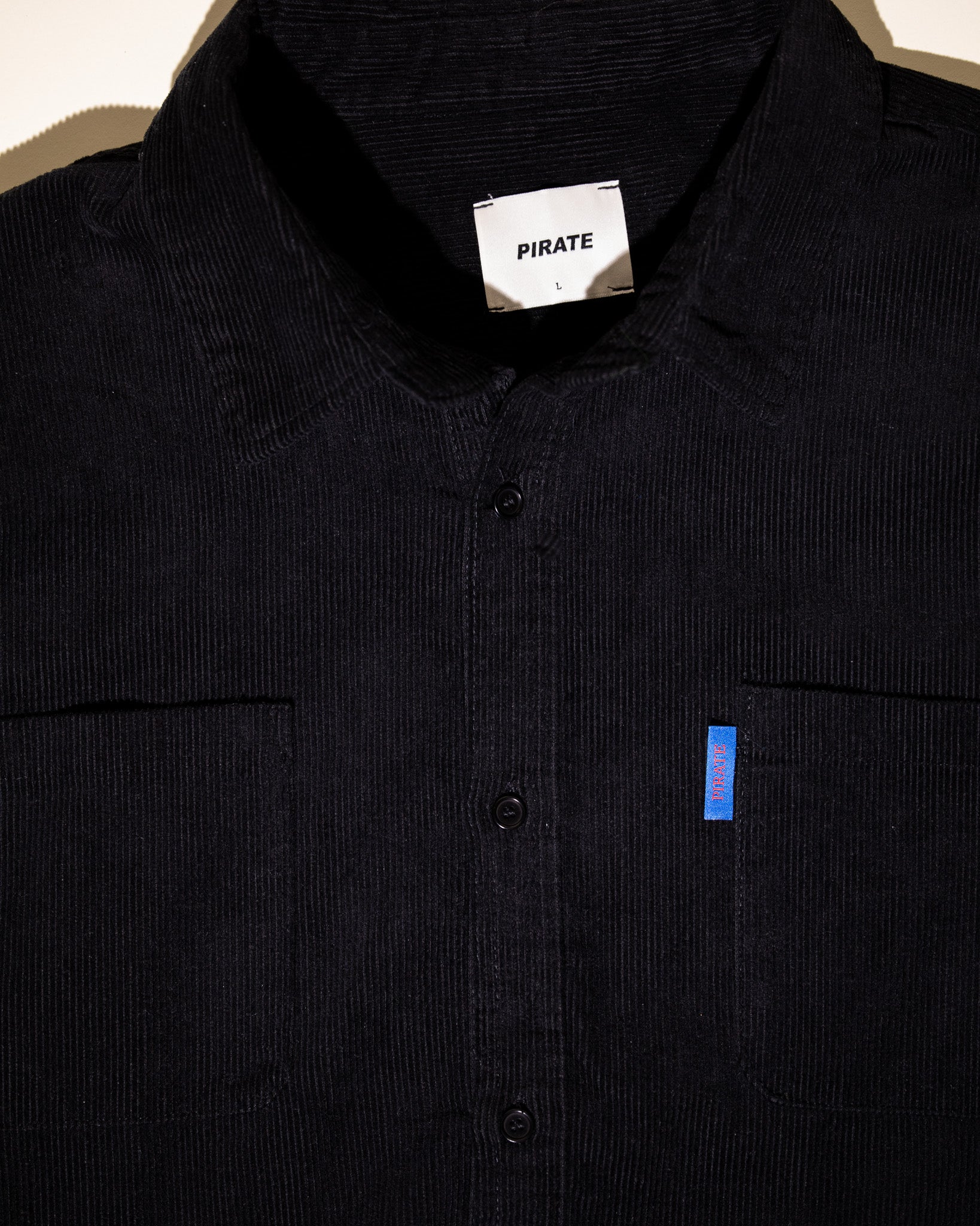 Pirate Corduroy Button Down Shirt (Pirate Black)