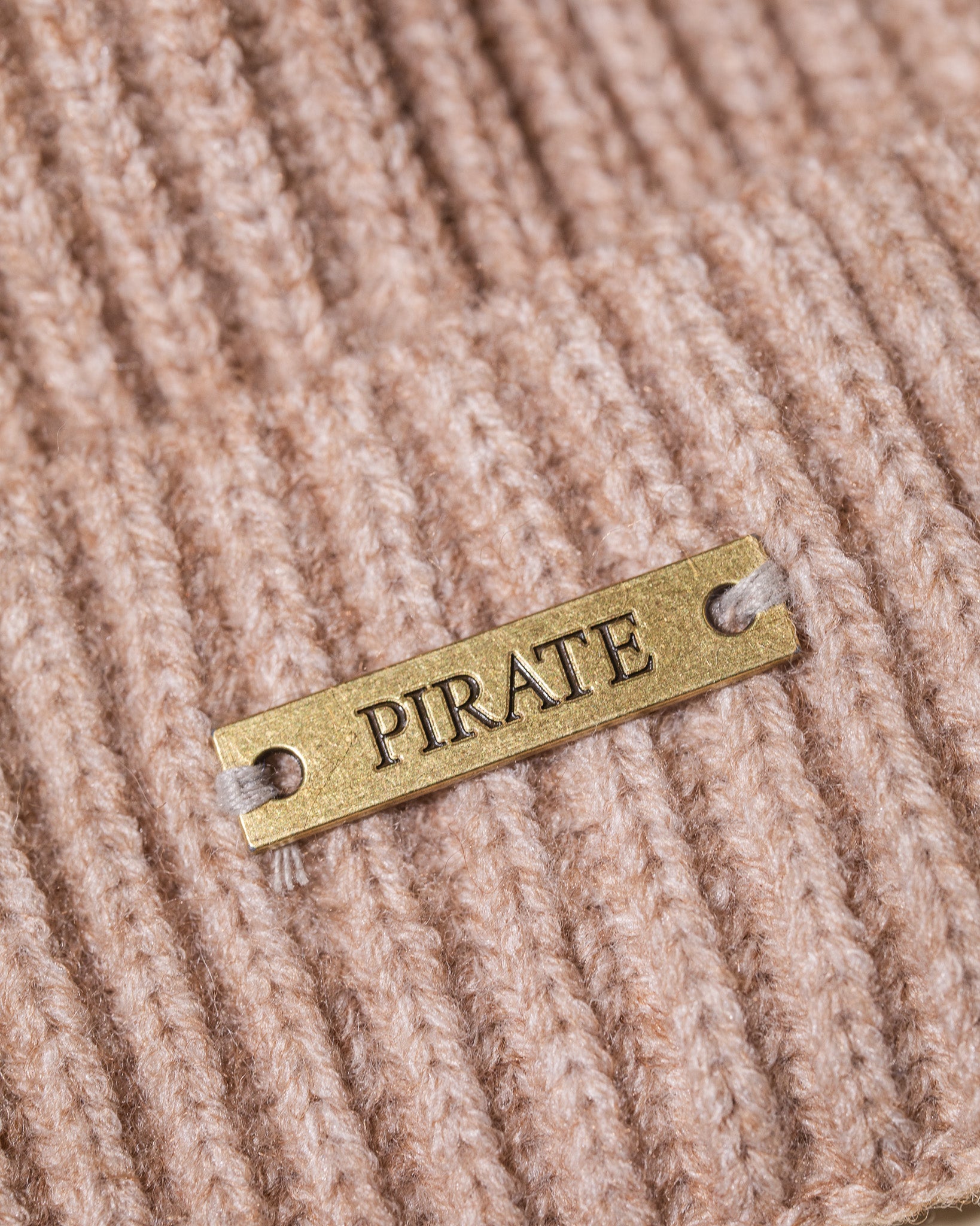 Pirate Ribbed Beanie (Sandstone)