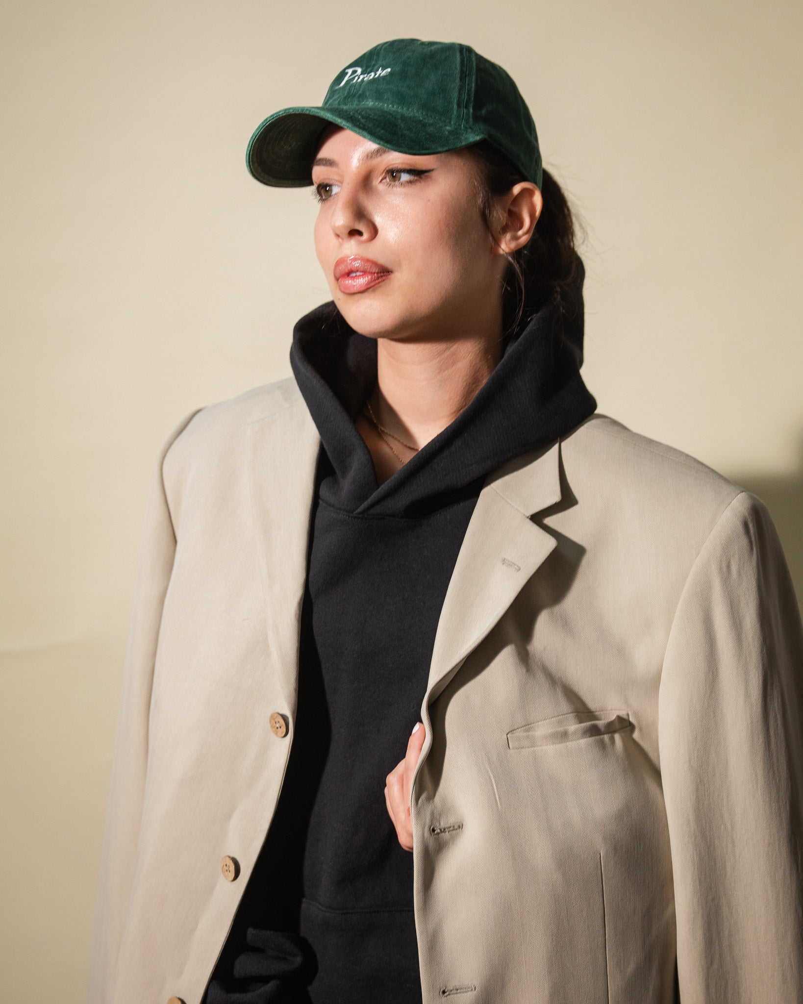 Pirate Branded Dad Hat (Washed Green)