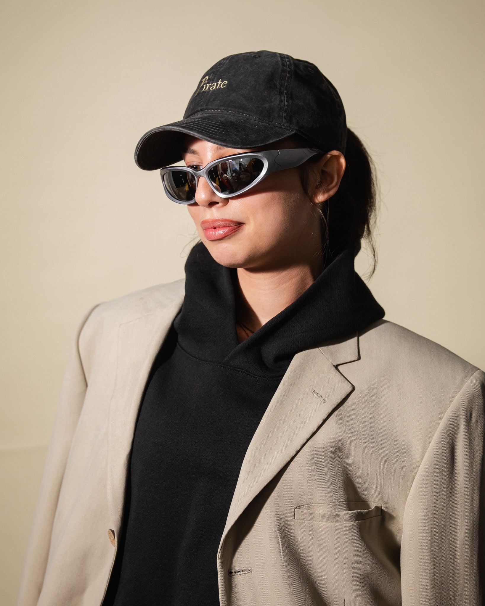 Pirate Branded Dad Hat (Washed Black)