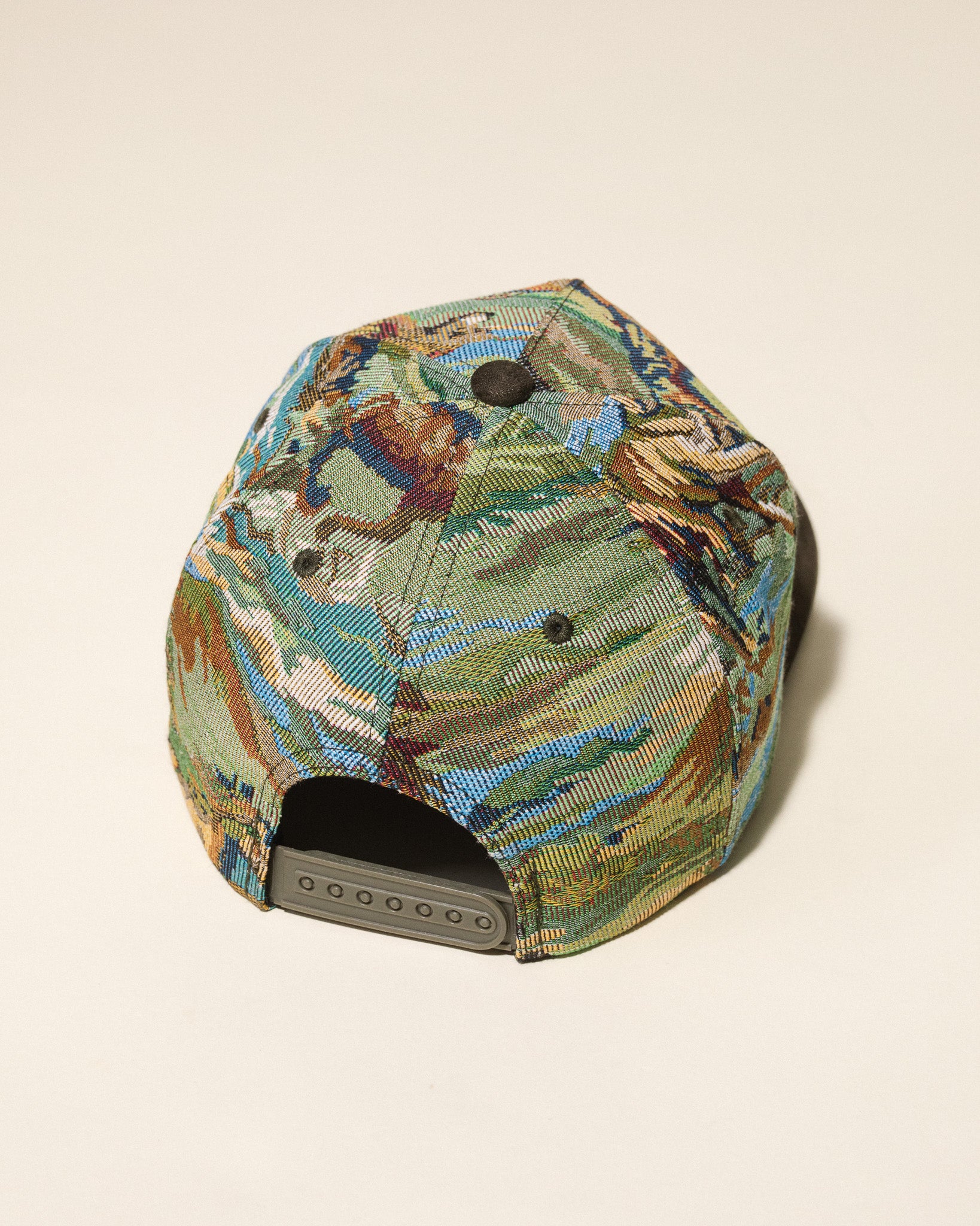 Pirate "LA" Chain Stitch Tapestry Hat (Multi-color, Olive)