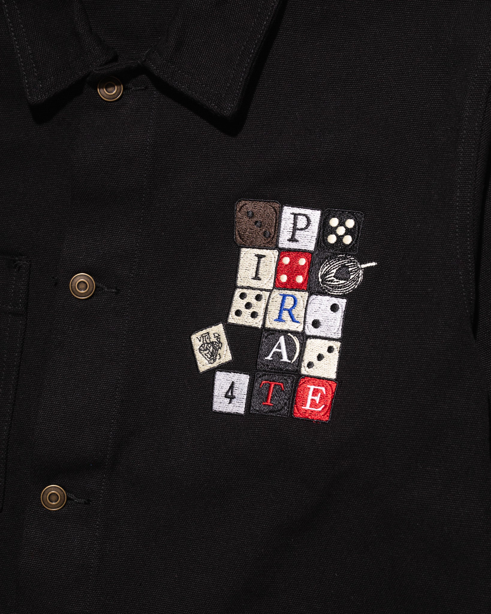 Roll of the Dice Canvas Chore Jacket (Pirate Black)