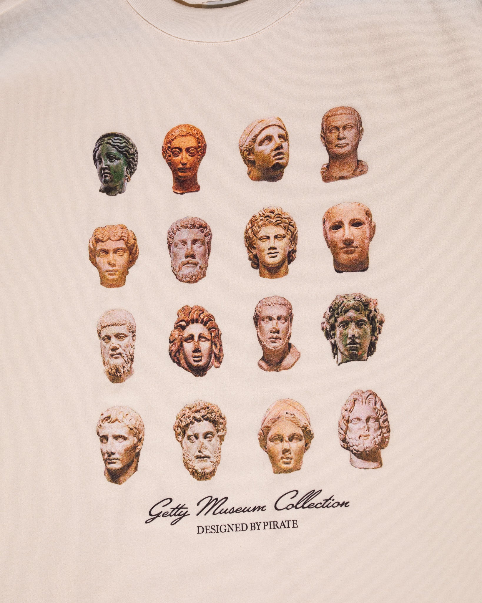Getty x Pirate Sculpture Heads Tee (Cannoli Cream)