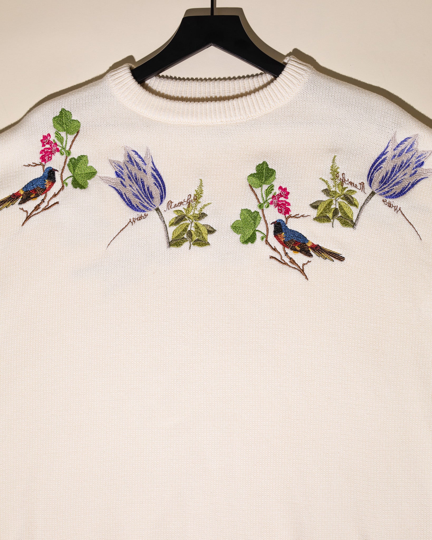 Getty x Pirate Witte Marvelje Knitted Embroidery Crewneck (Cannoli Cream)
