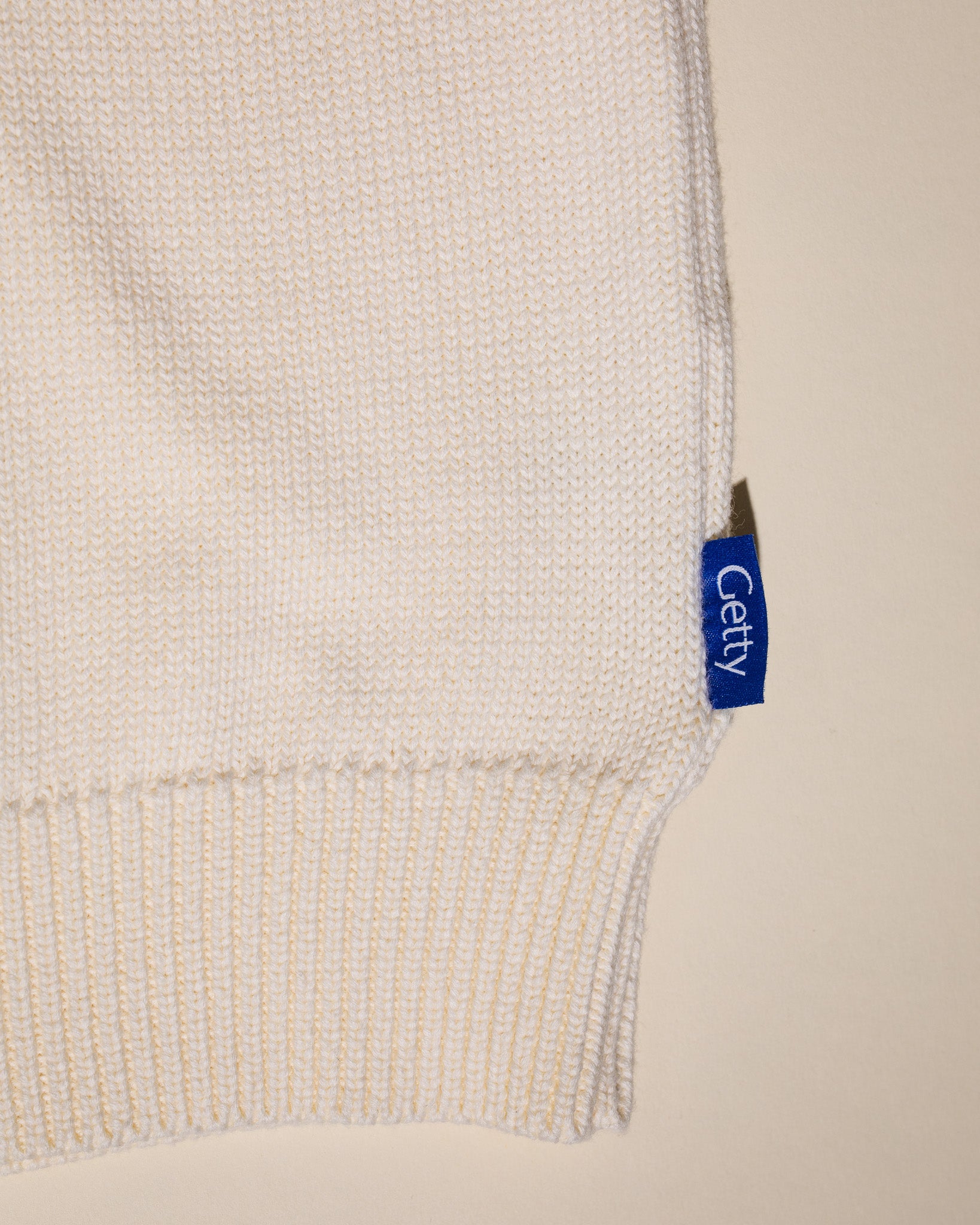 Getty x Pirate Witte Marvelje Knitted Embroidery Crewneck (Cannoli Cream)