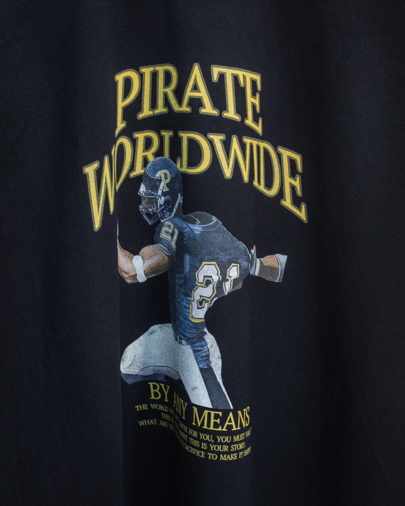 By Any Means Football Tee (Black)