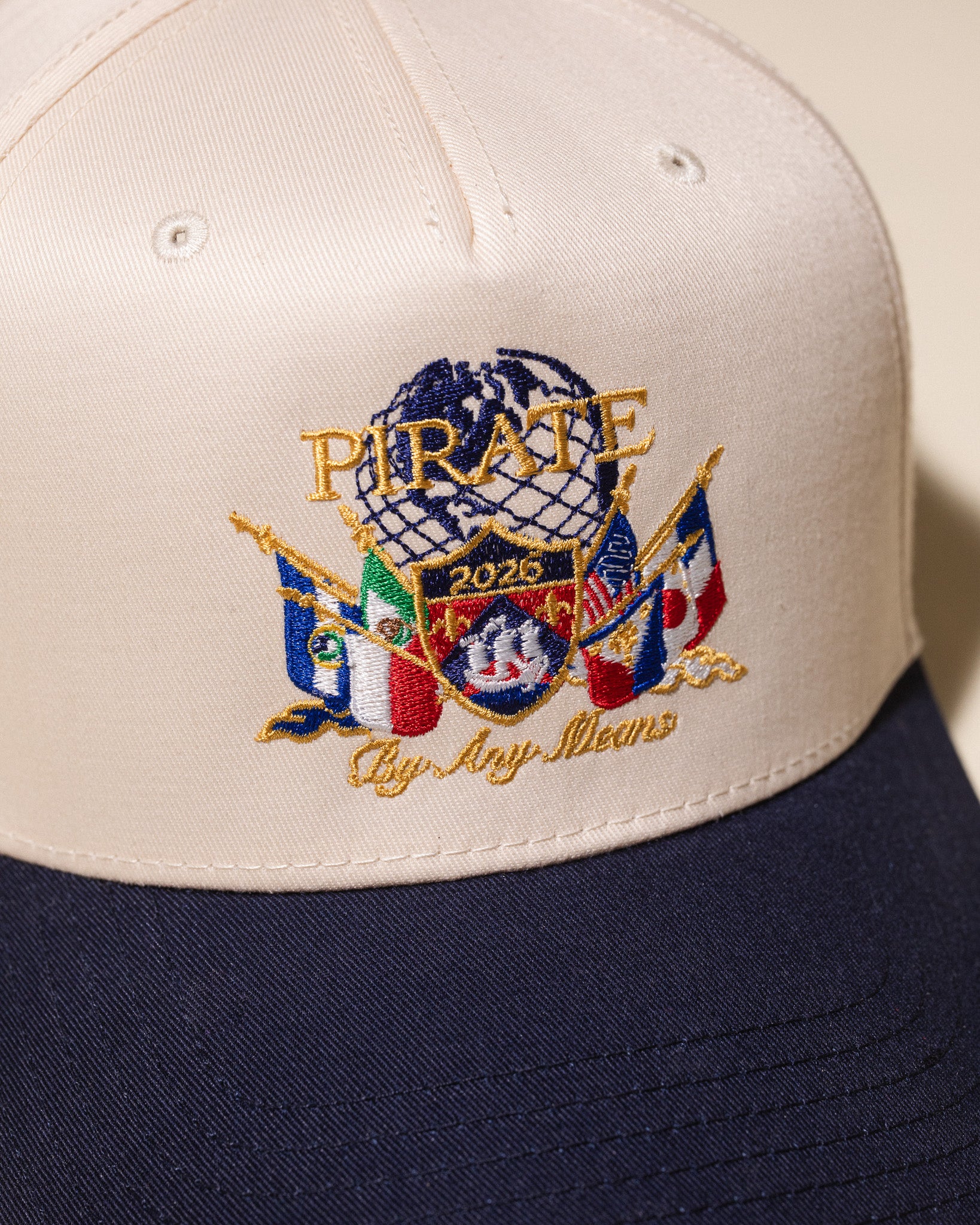 International By Any Means Hat (Cream/Navy)