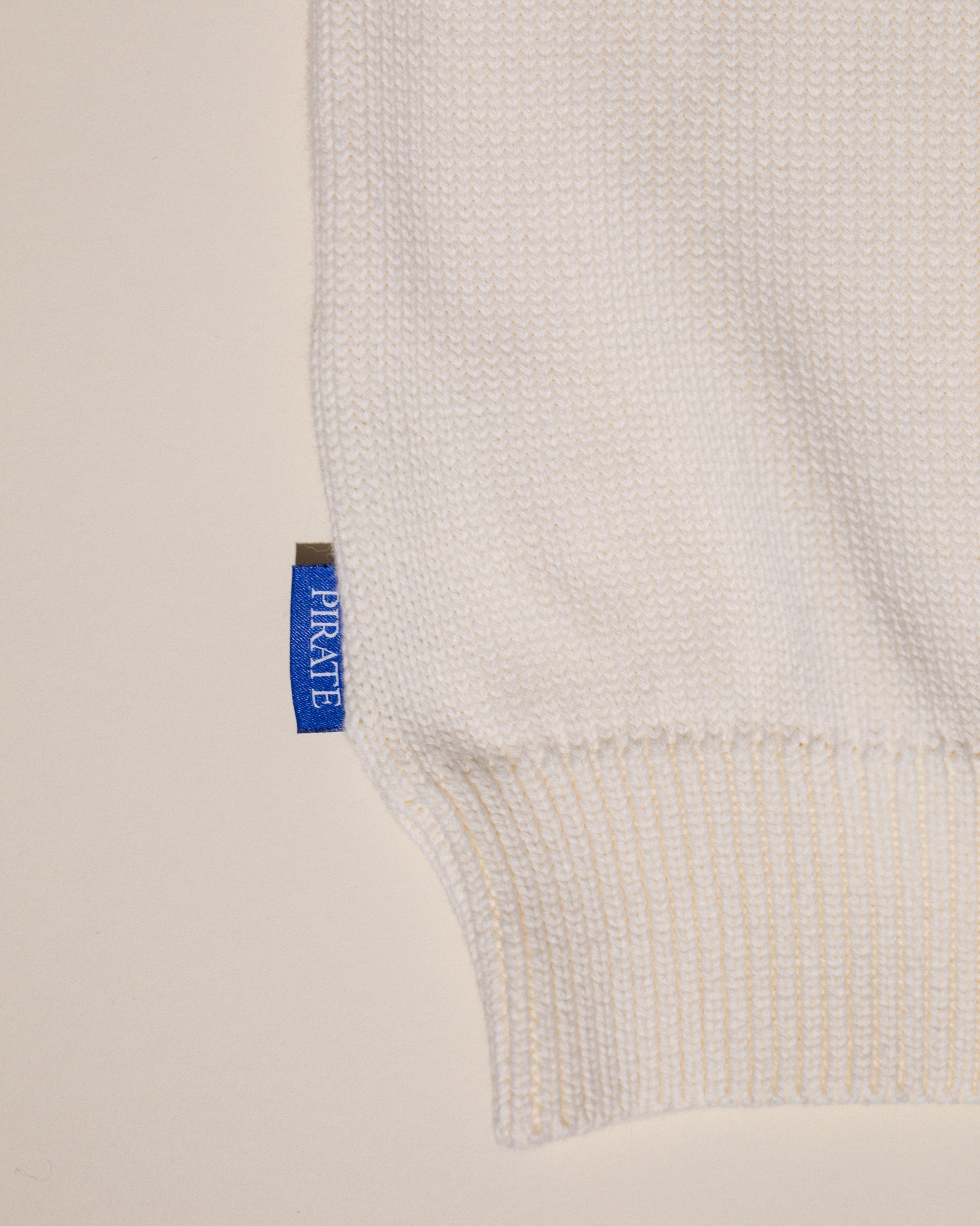 Getty x Pirate Witte Marvelje Knitted Embroidery Crewneck (Cannoli Cream)