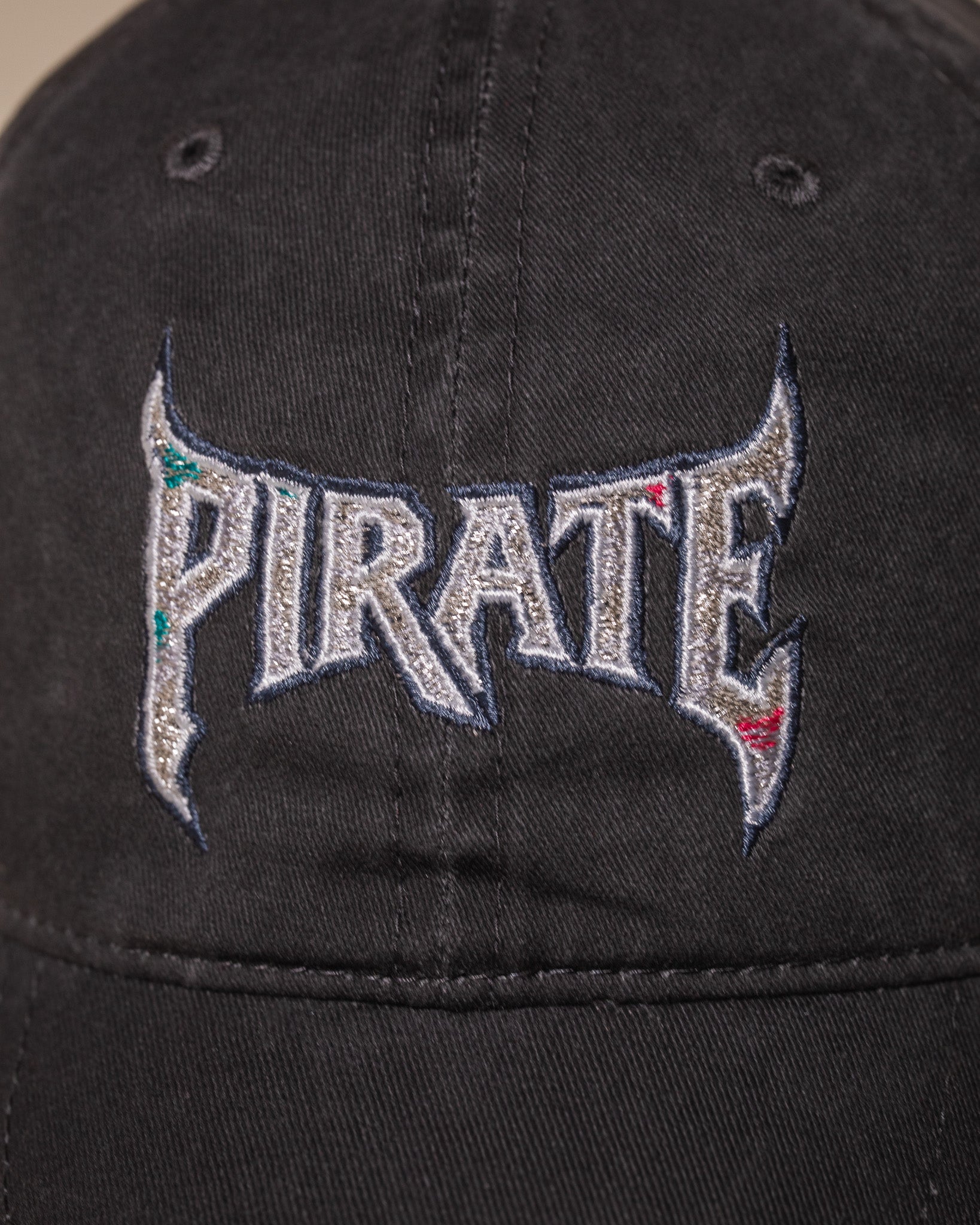 Metal Pirate Dad Hat (Washed Black)