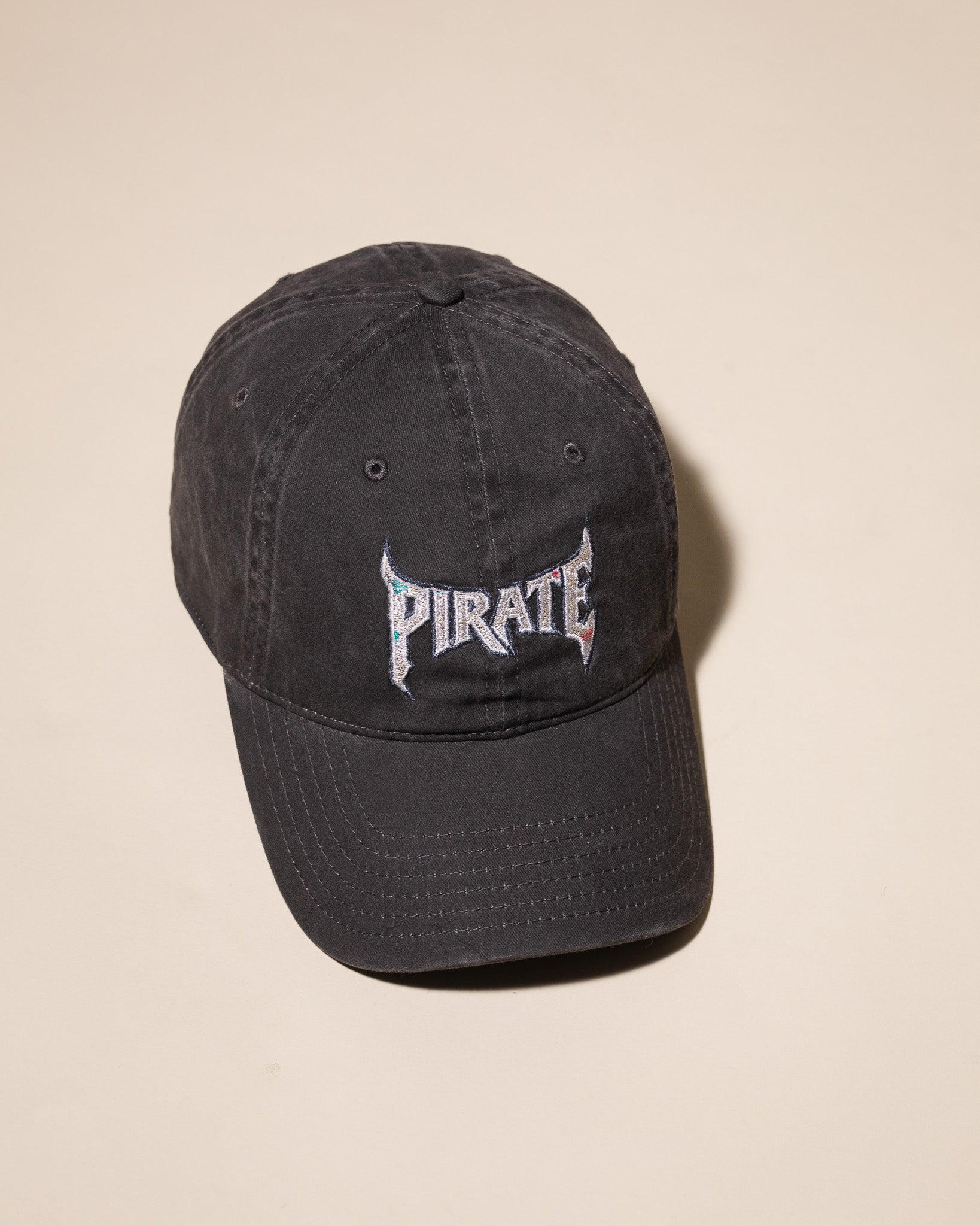 Metal Pirate Dad Hat (Washed Black)