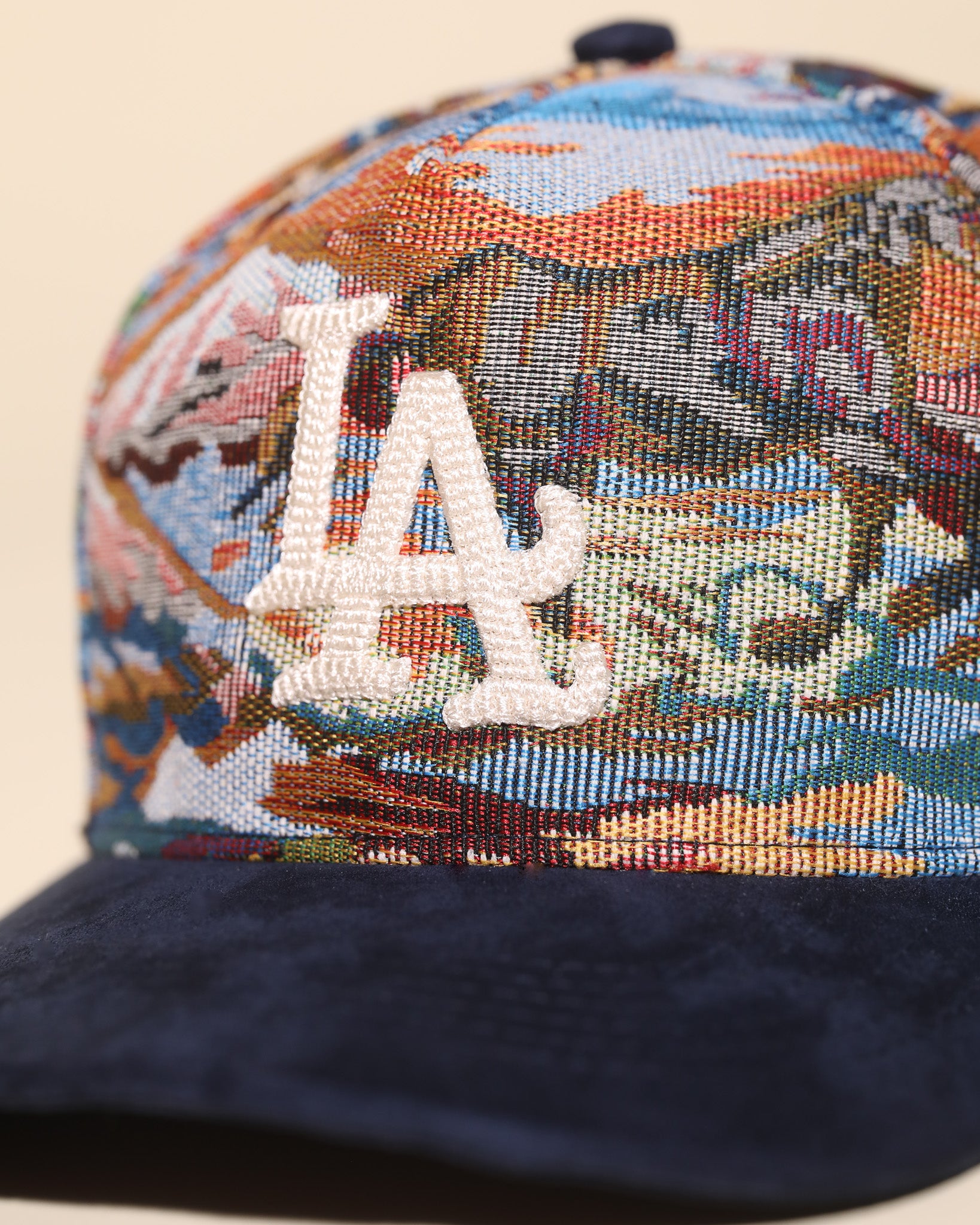 Pirate "LA" Chain Stitch Tapestry Hat (Multi-color, Navy)