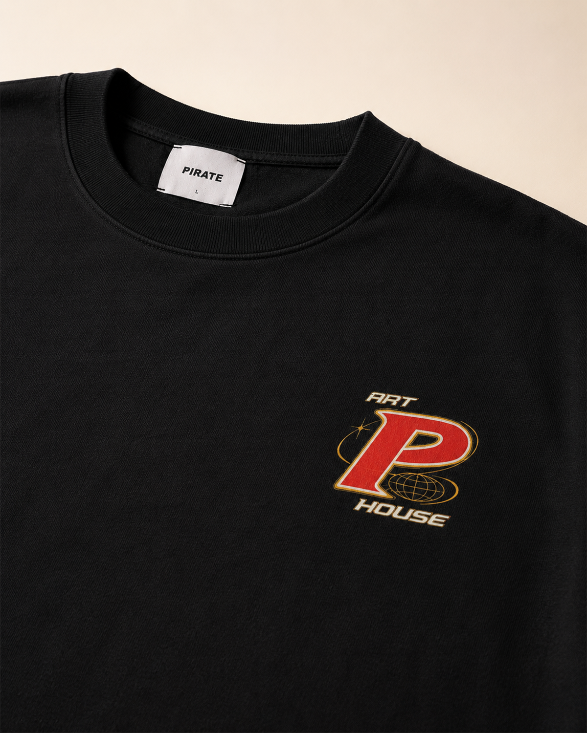 The Art House P Tee (Pirate Black)