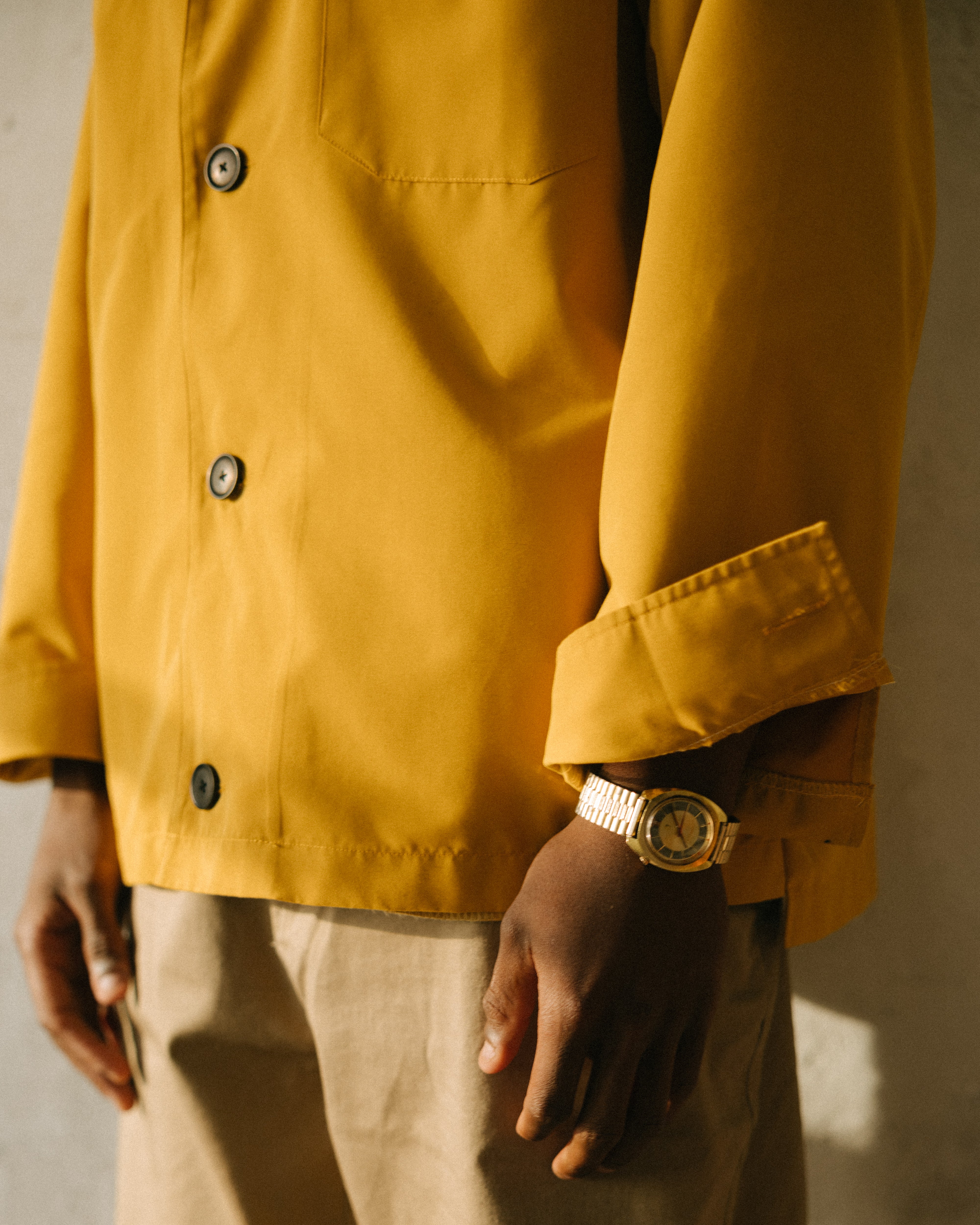 Pirate Woven Artist's Overshirt (Canary Yellow)