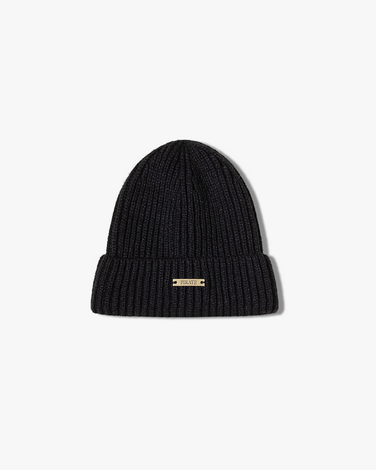 Pirate Ribbed Beanie (Black)