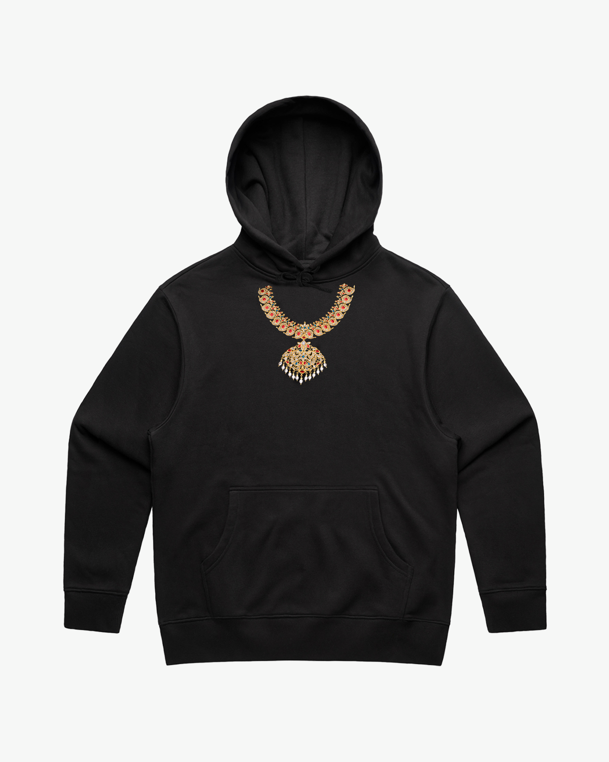 Pirate Embroidered Chain Hoodie (Pirate Black)