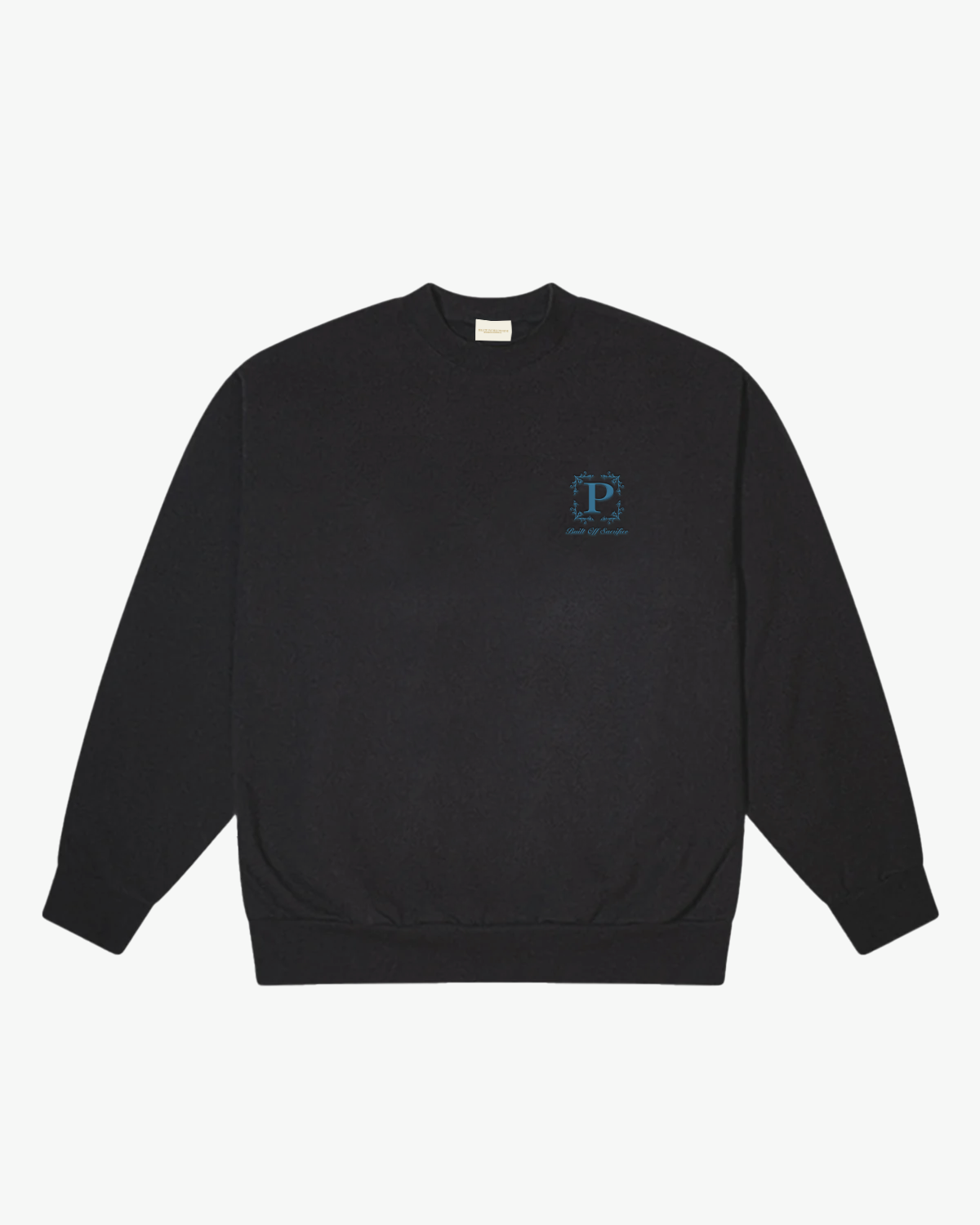 Pirate Built Off Sacrifice Crewneck Sweater (Pirate Black)