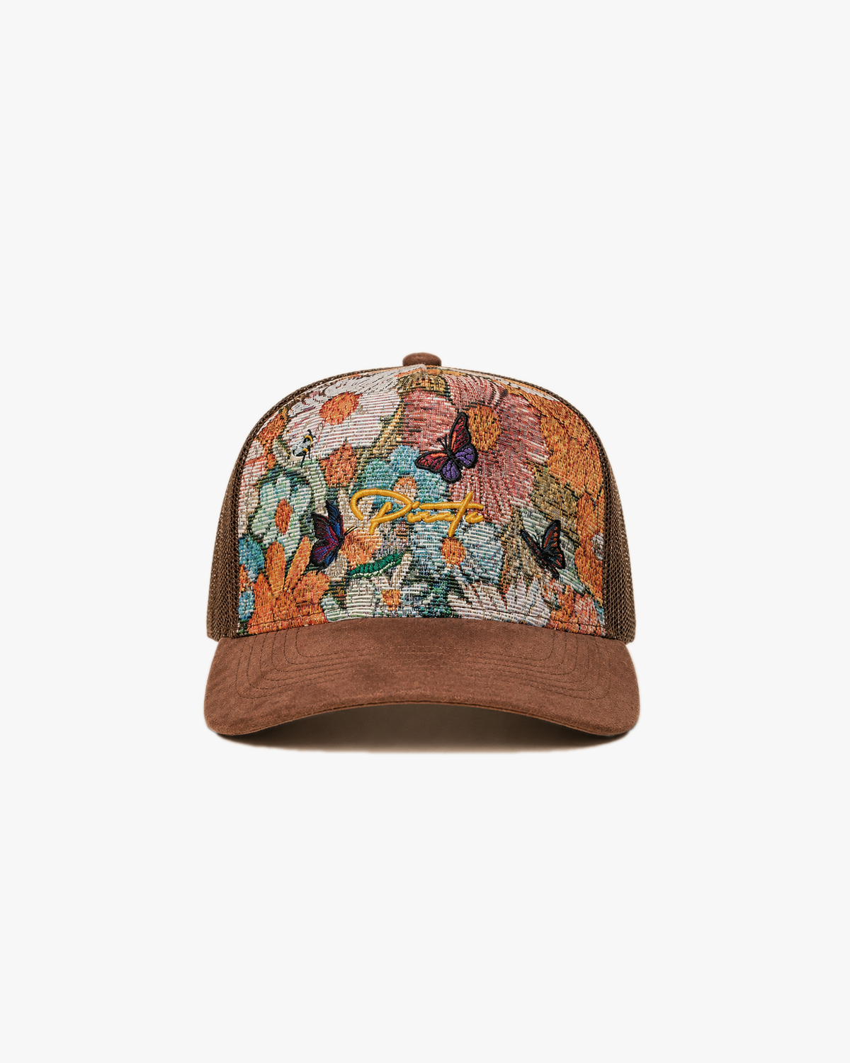 Pirate “Ideas in Transit” Bloom Tapestry Trucker Hat (Brown)