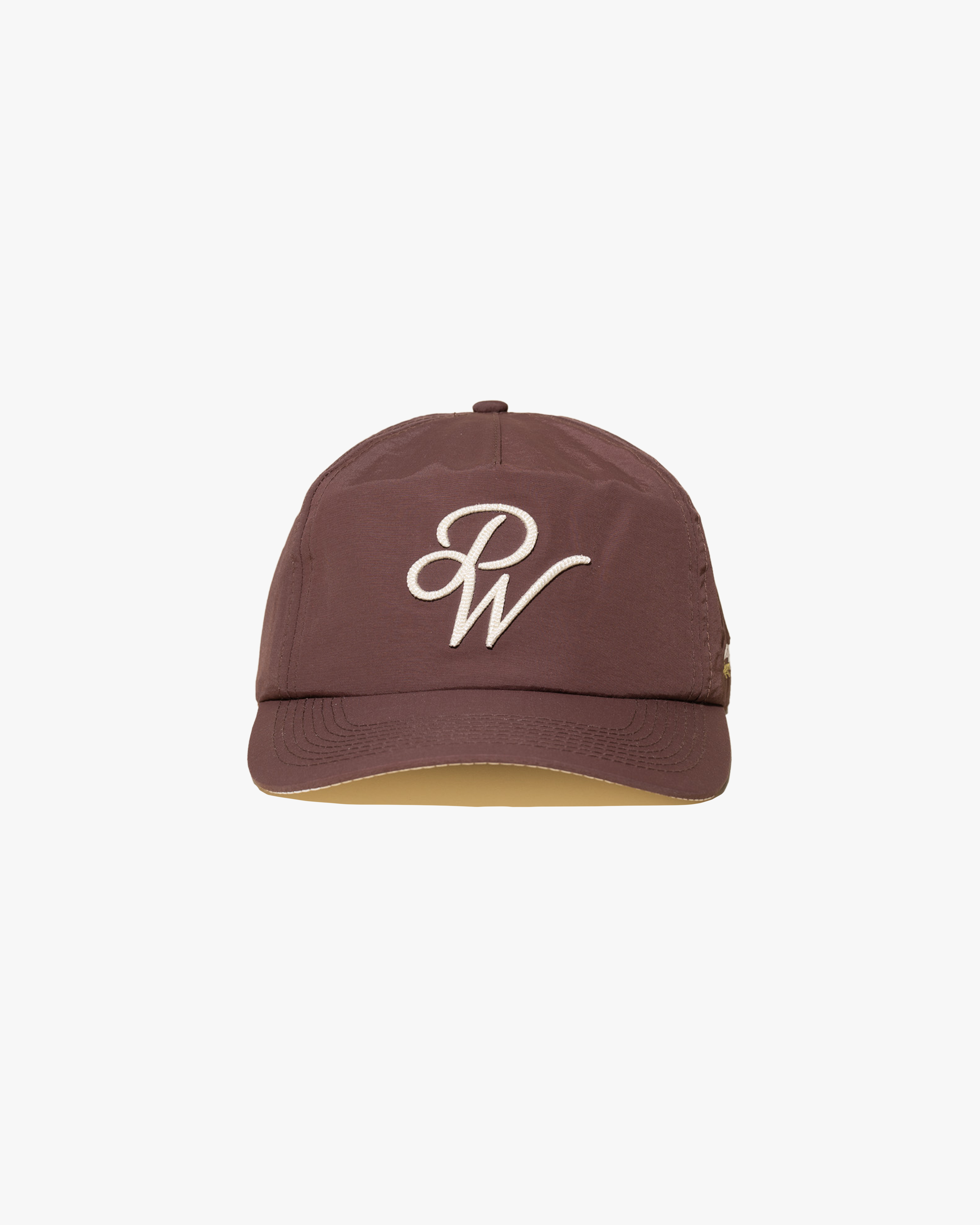 PW Chain Stitch Nylon Hat (Brown / Cream)