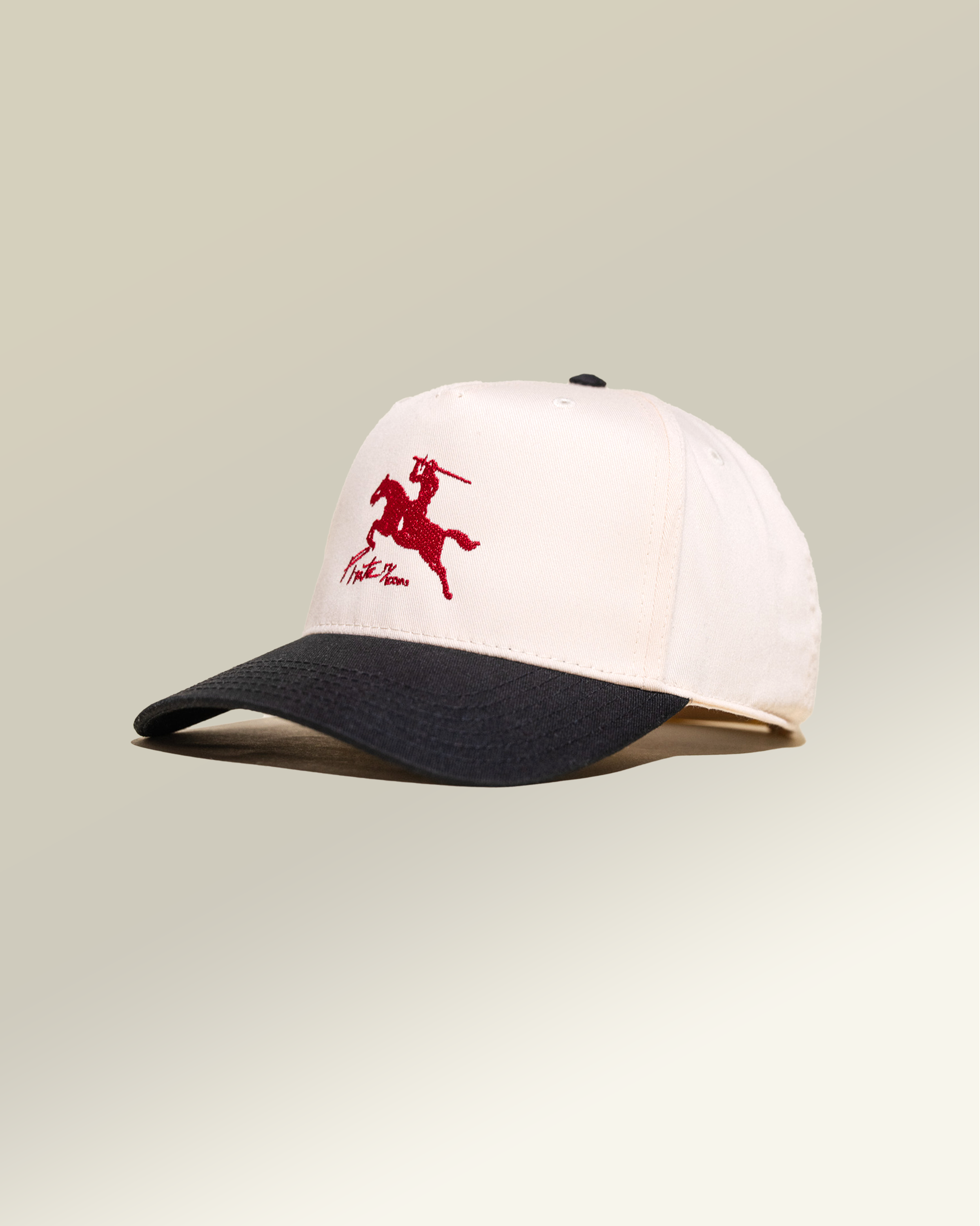 Pirate By Any Means Hat Merlot Stitching (Cream/Black)