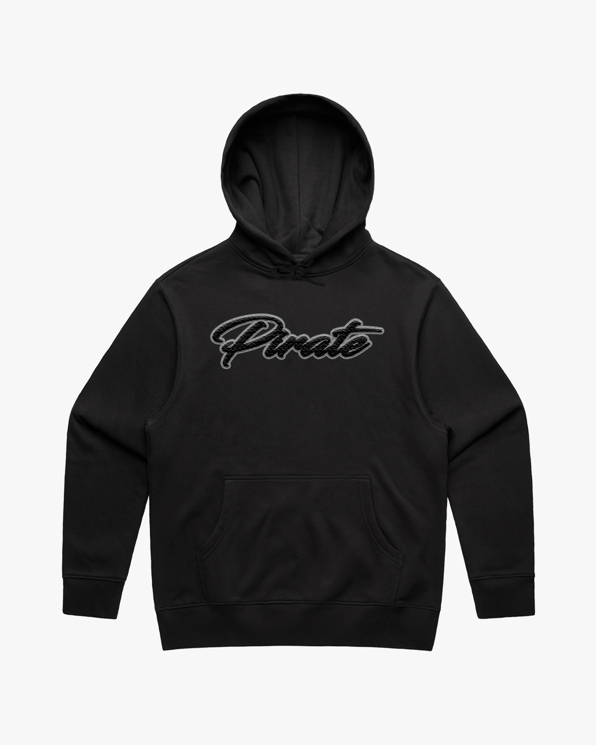 Pirate Cursive Chenille Hoodie (Pirate Black)