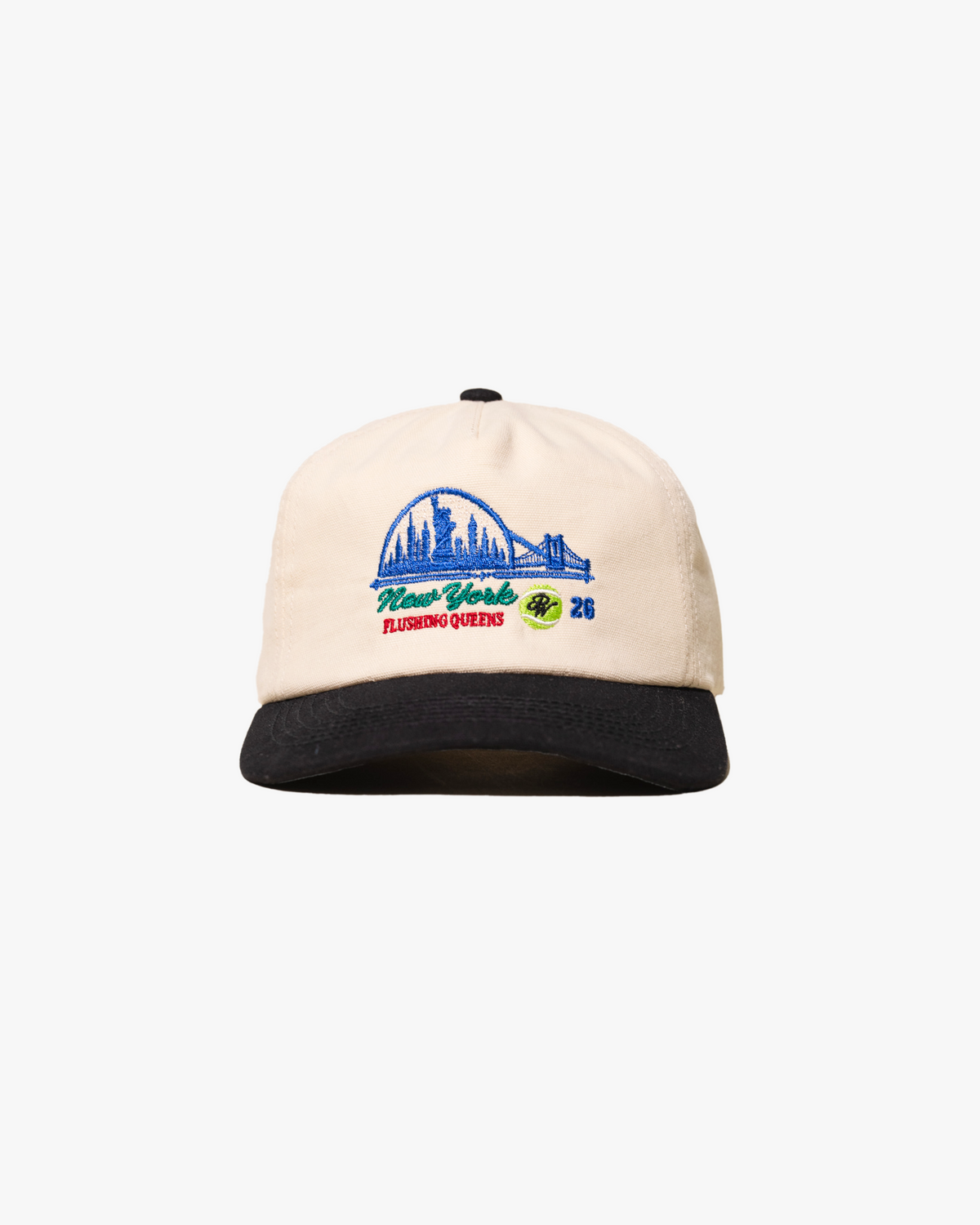 Queens Tennis Vintage Hat (Cream/Black)