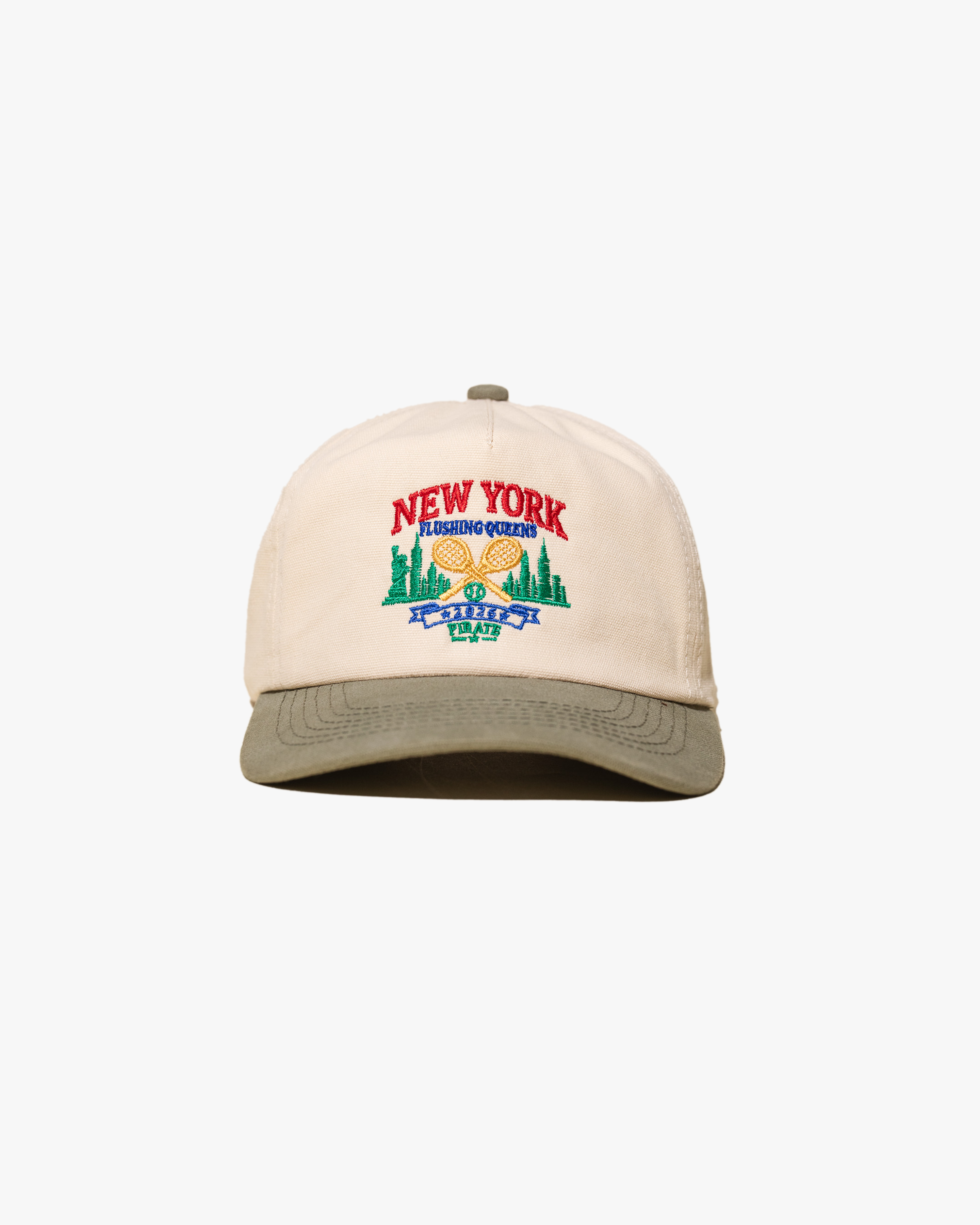 New York Courts Vintage Hat (Cream/Sage)
