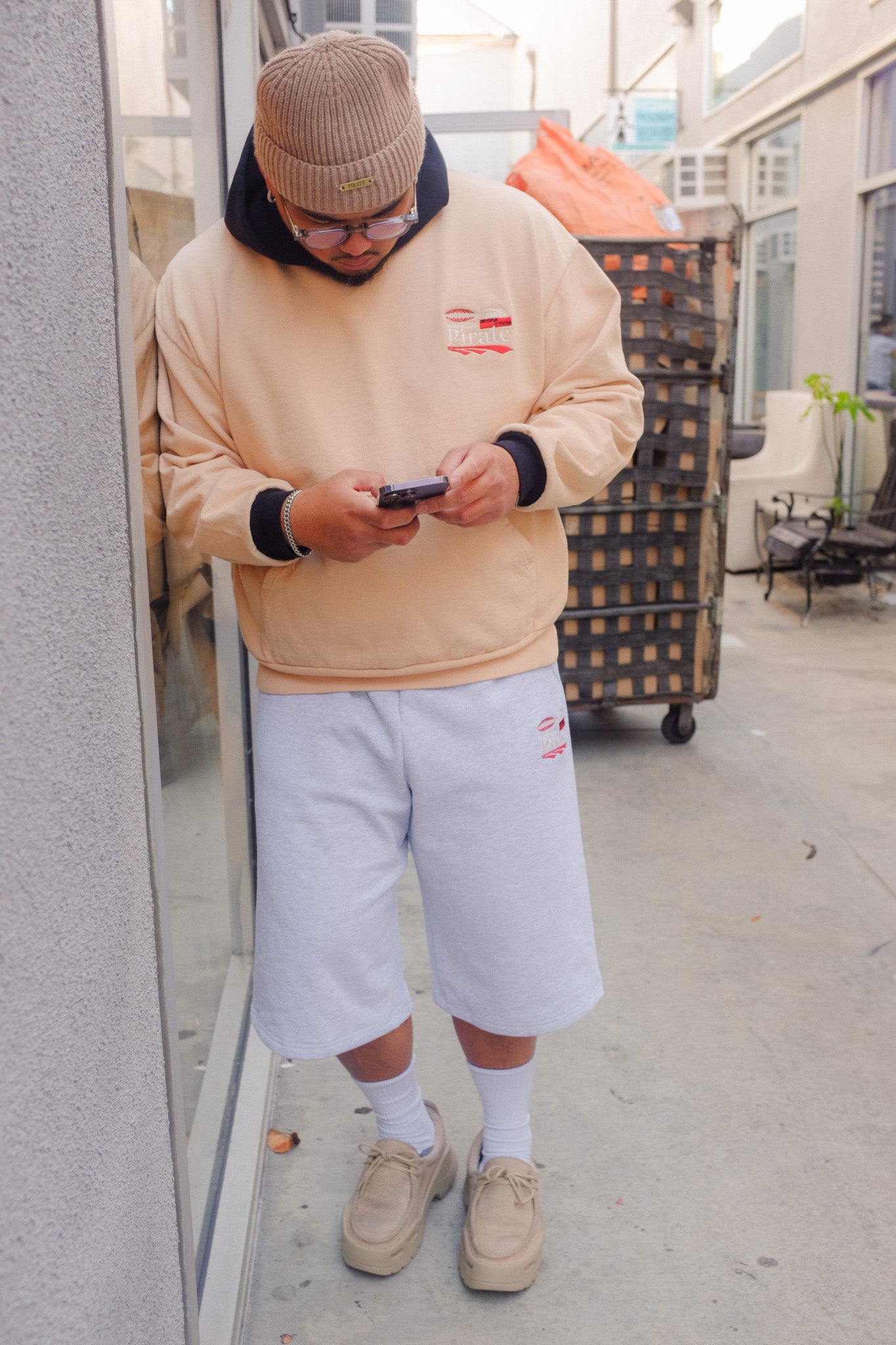 Pirate Ribbed Beanie (Sandstone)