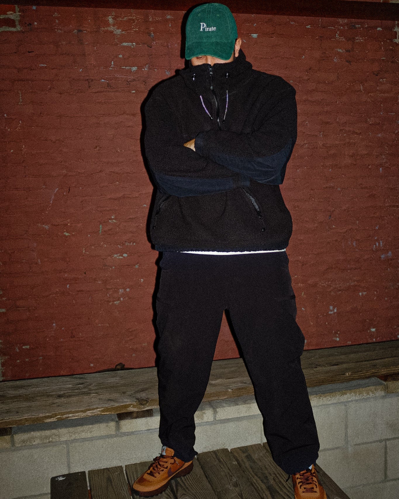 Pirate Branded Dad Hat (Washed Green)